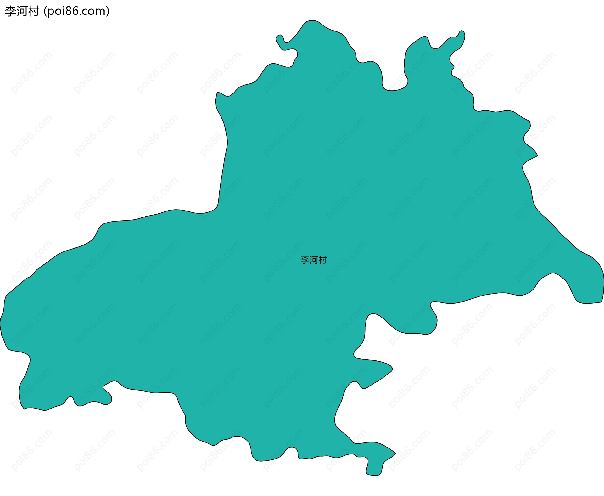 李河村边界地图