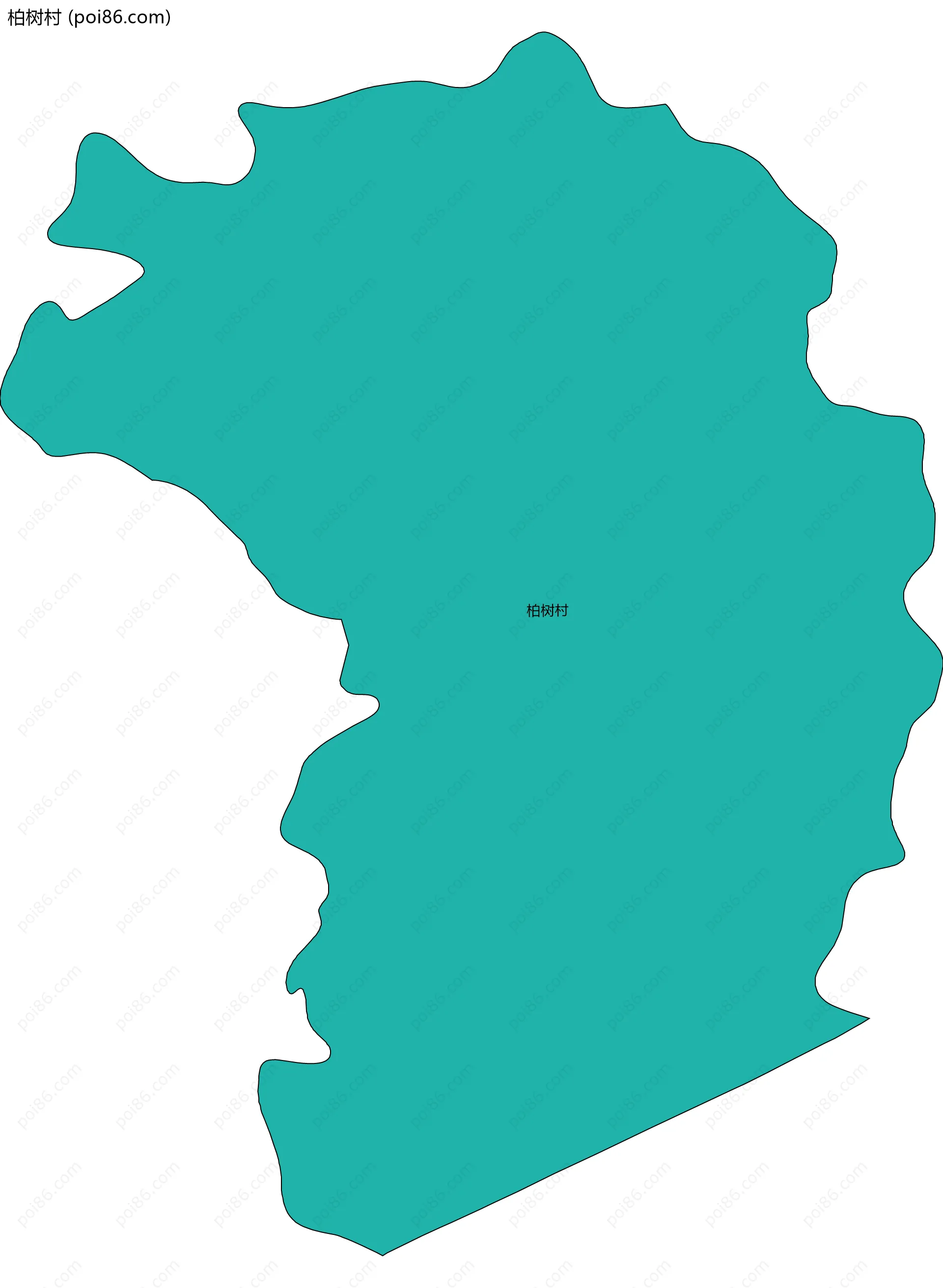 柏树村边界地图