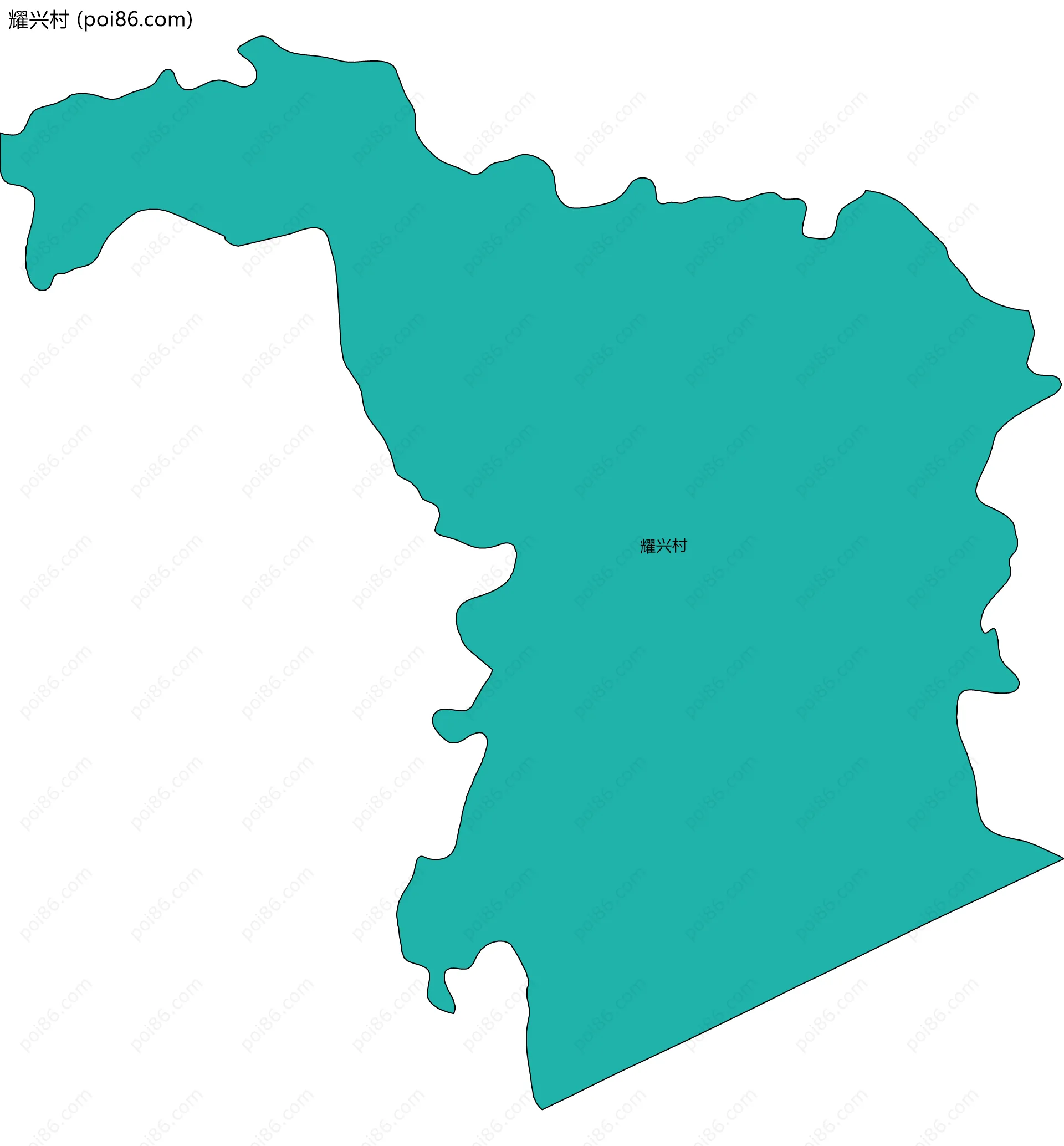 耀兴村边界地图