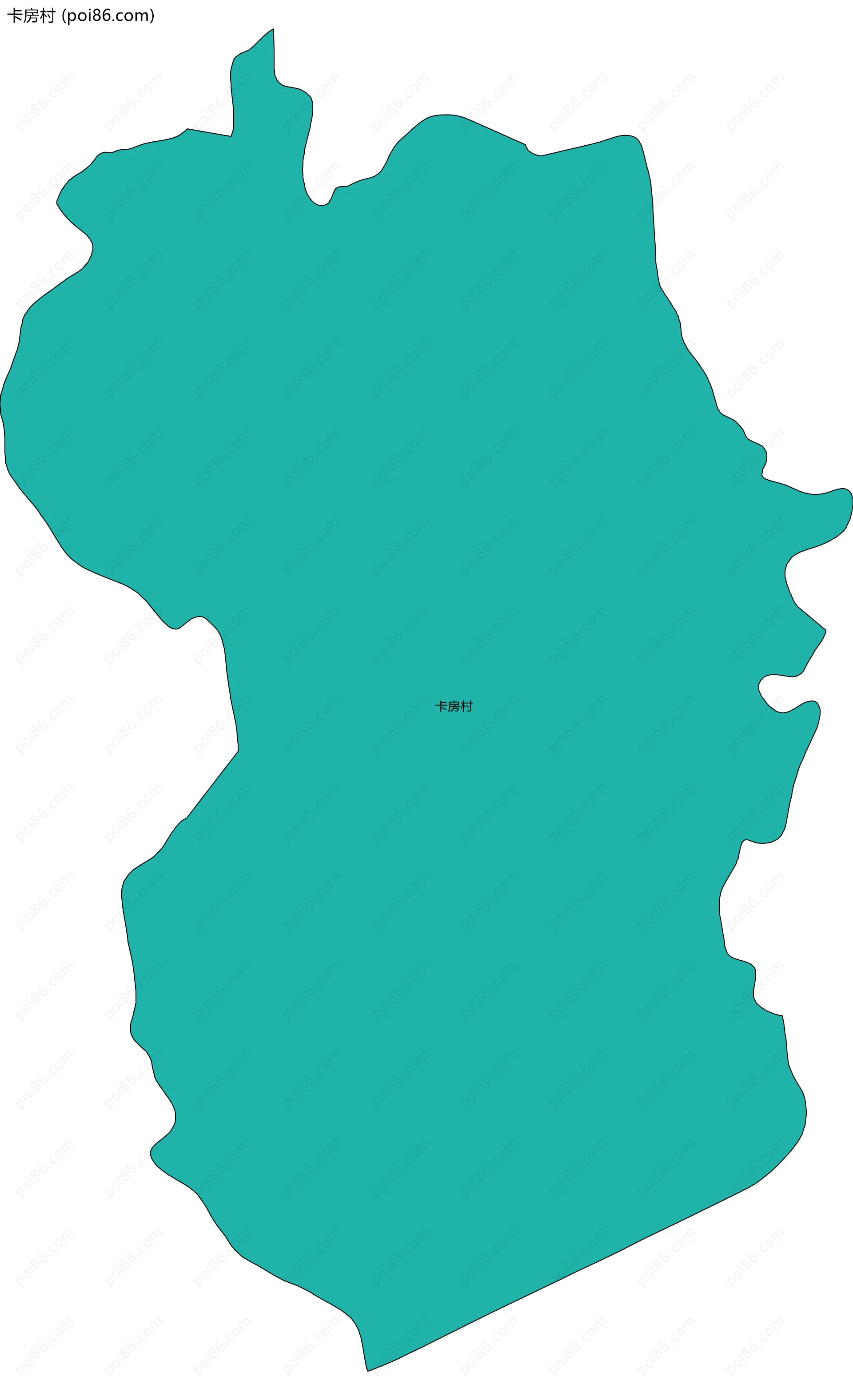 卡房村边界地图