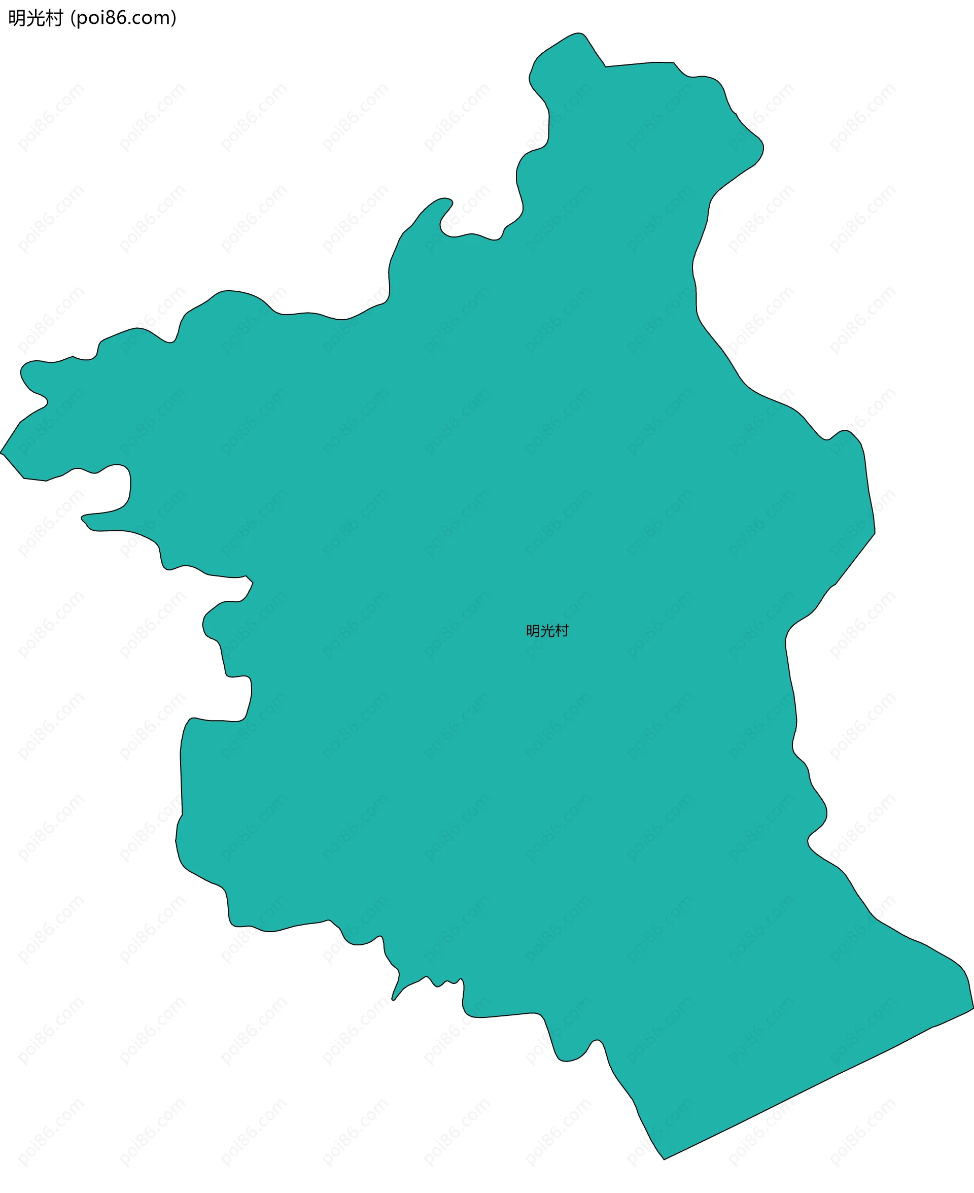 明光村边界地图