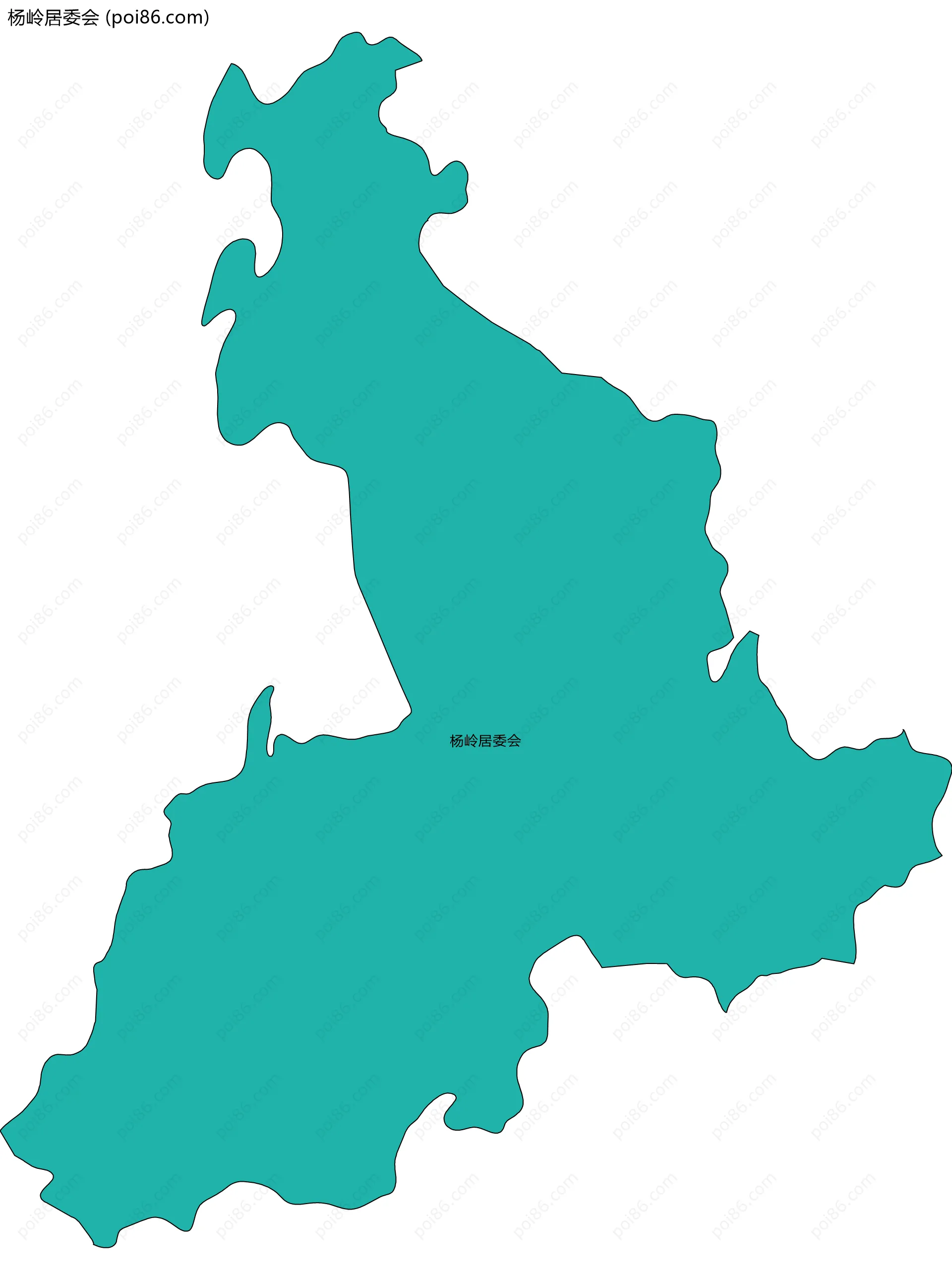 杨岭居委会边界地图