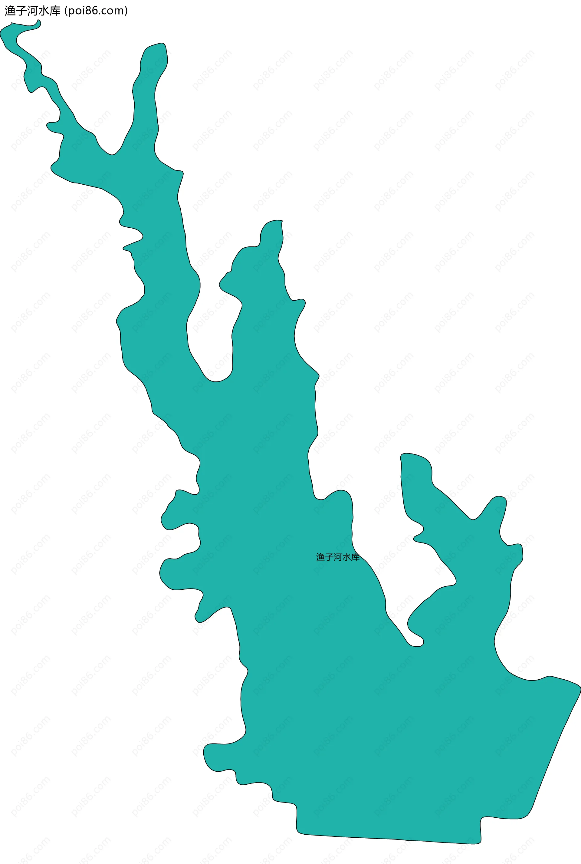 渔子河水库边界地图