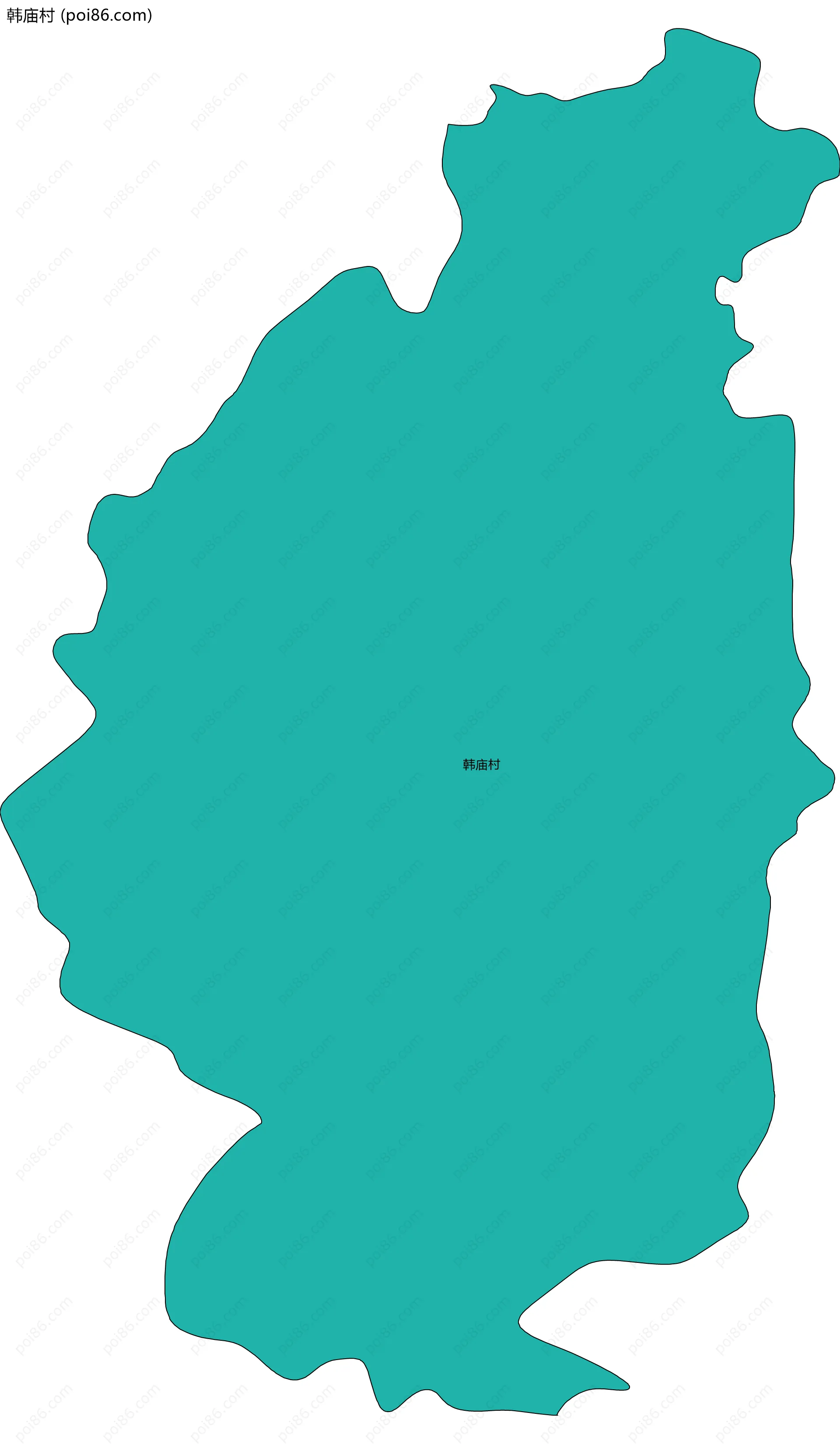 韩庙村边界地图