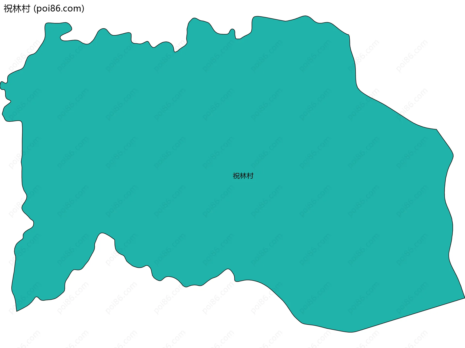 祝林村边界地图