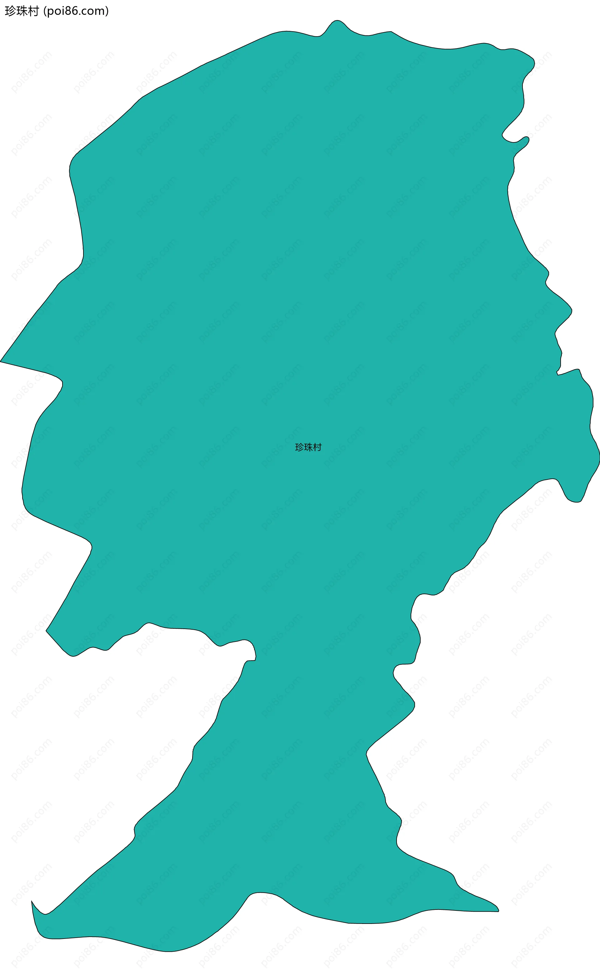 珍珠村边界地图