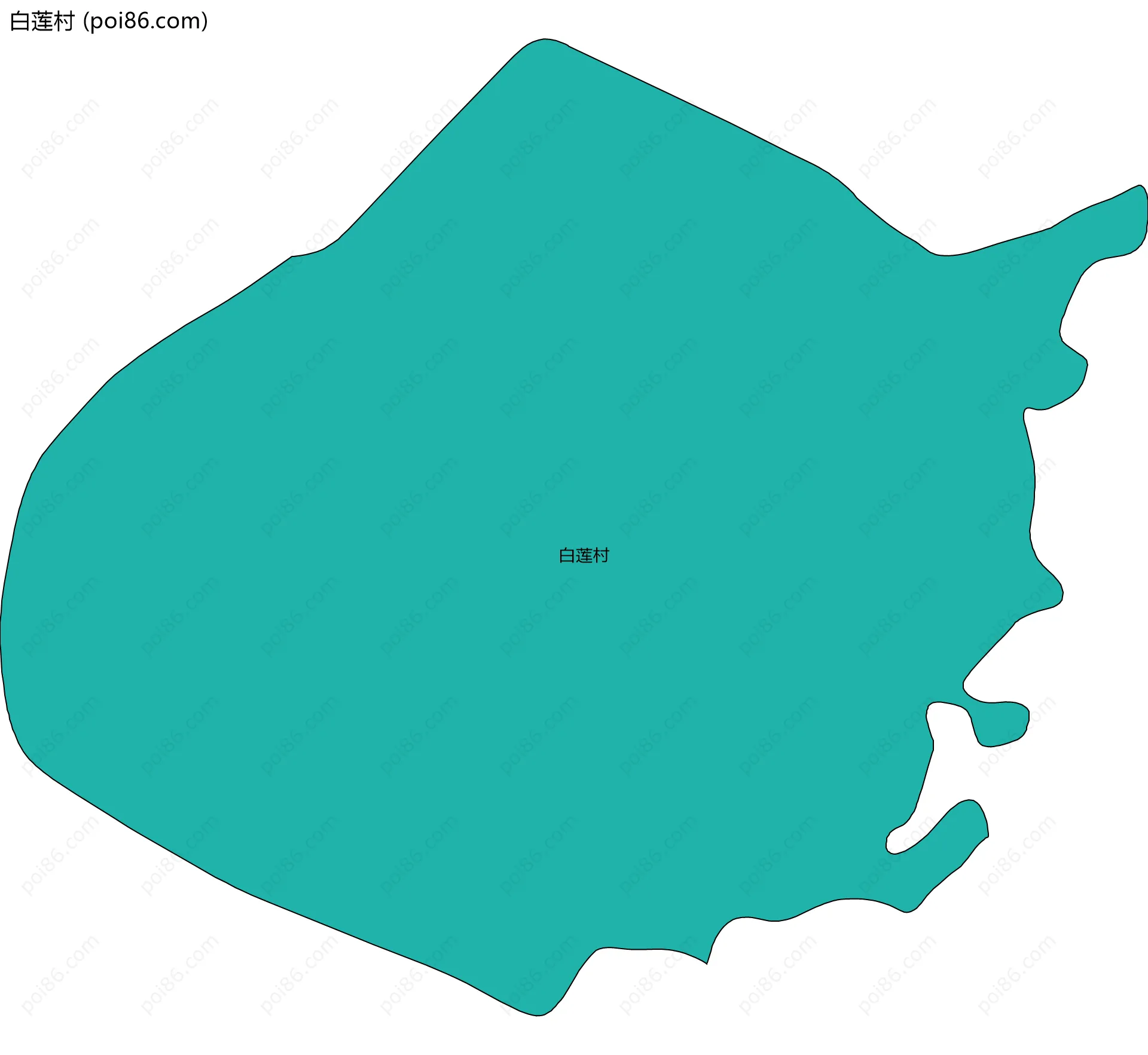 白莲村边界地图
