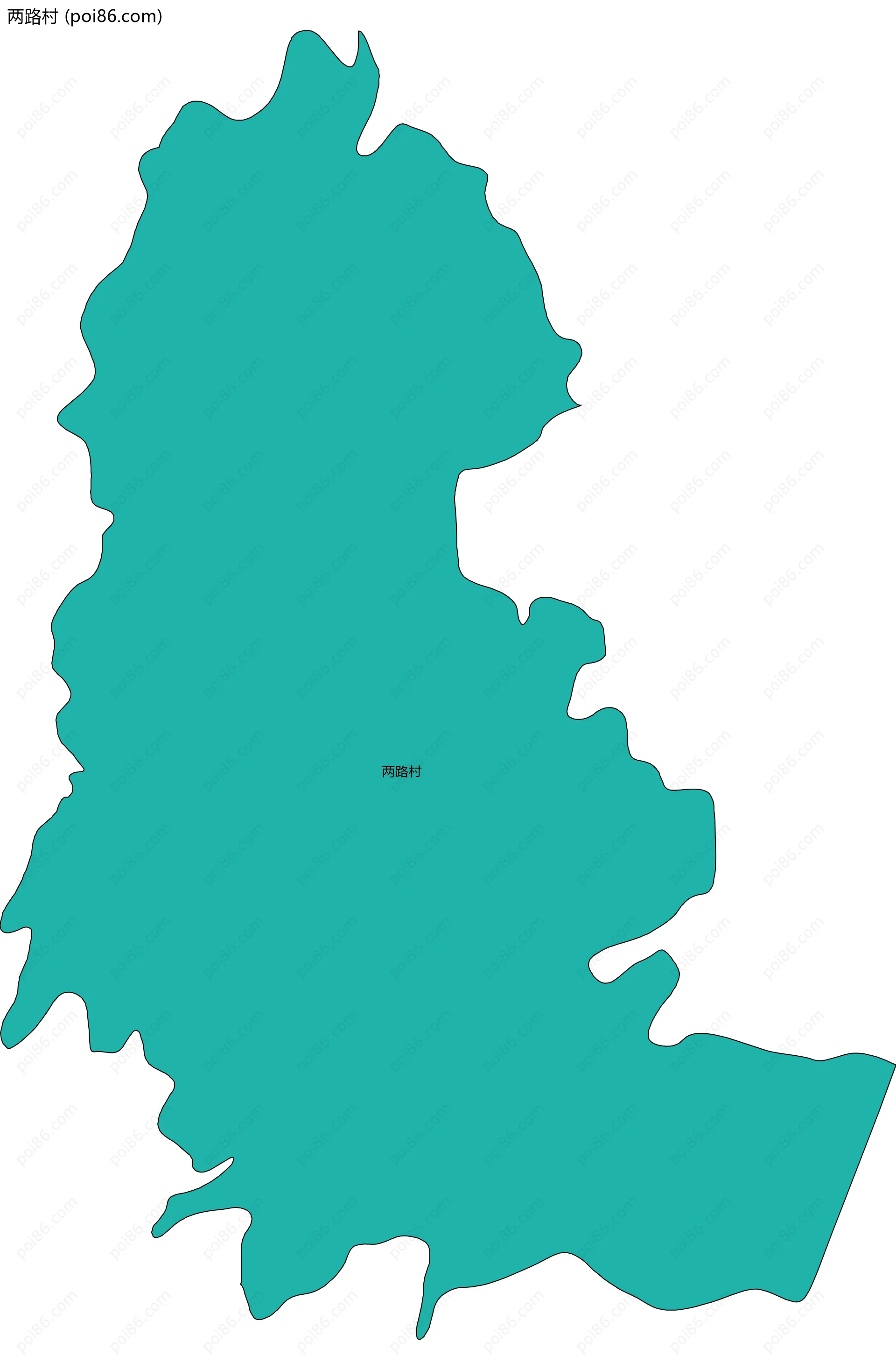 两路村边界地图