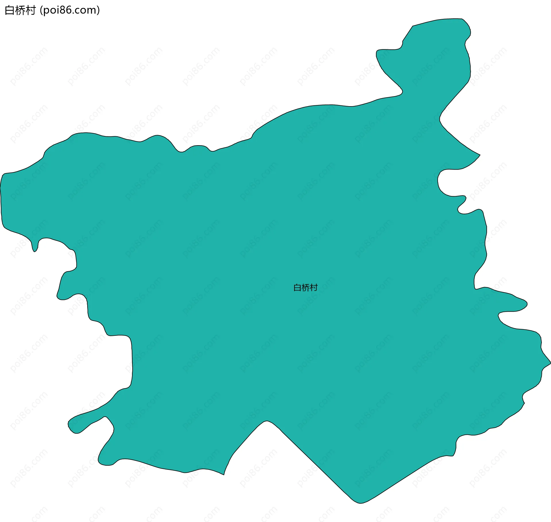白桥村边界地图