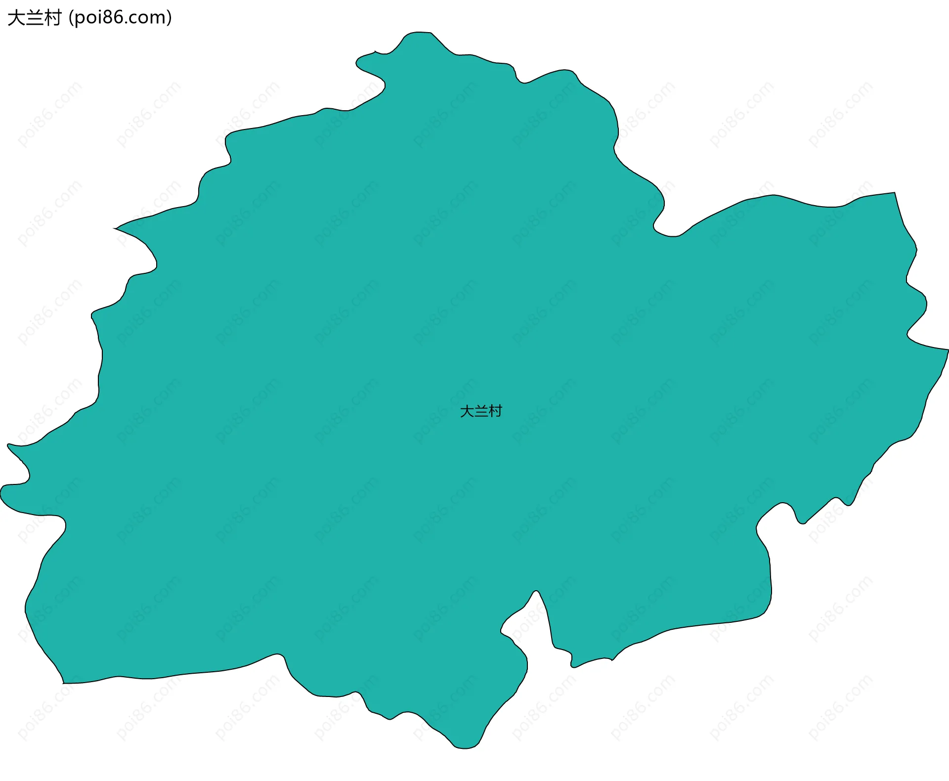 大兰村边界地图