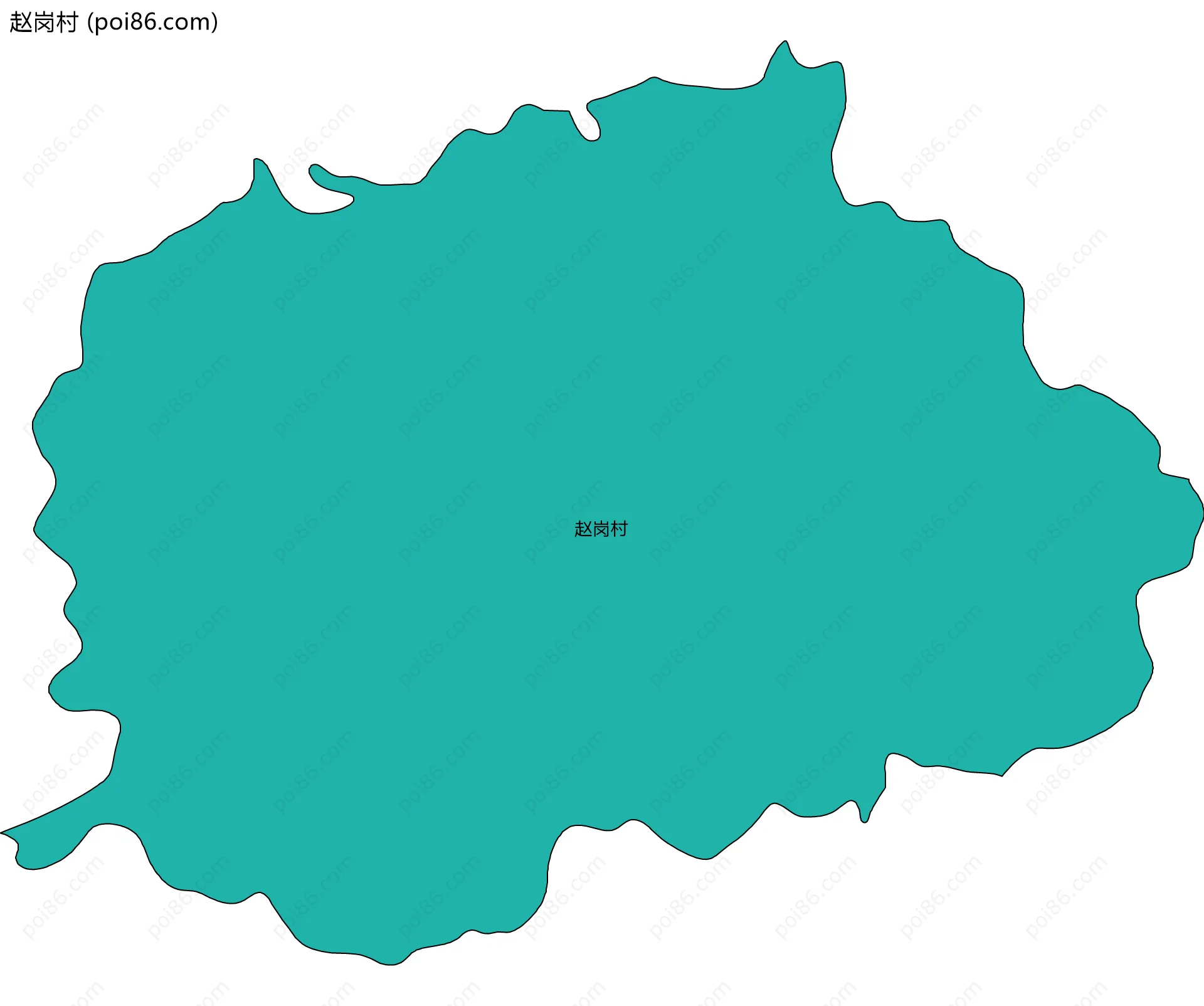 赵岗村边界地图