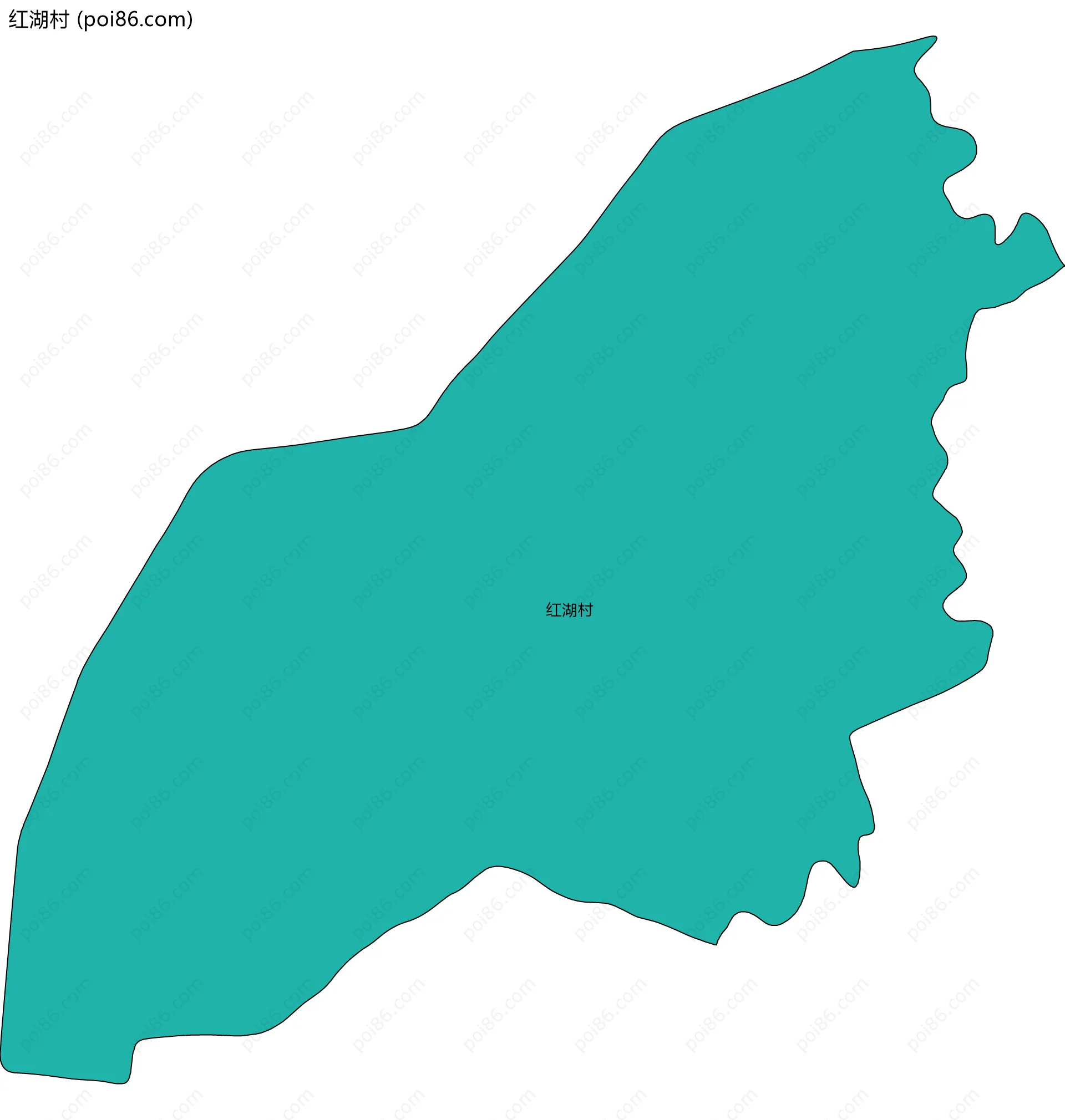 红湖村边界地图