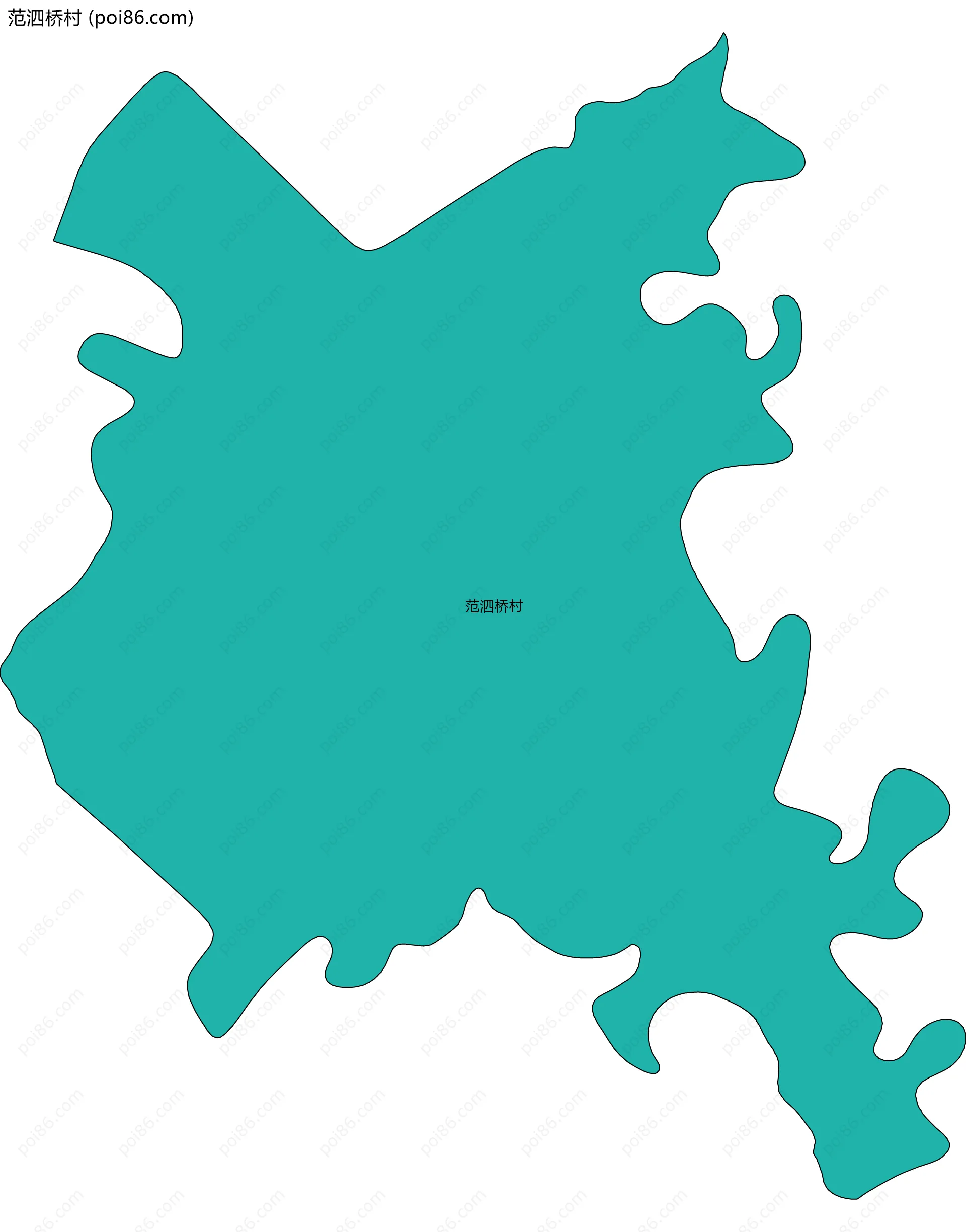 范泗桥村边界地图