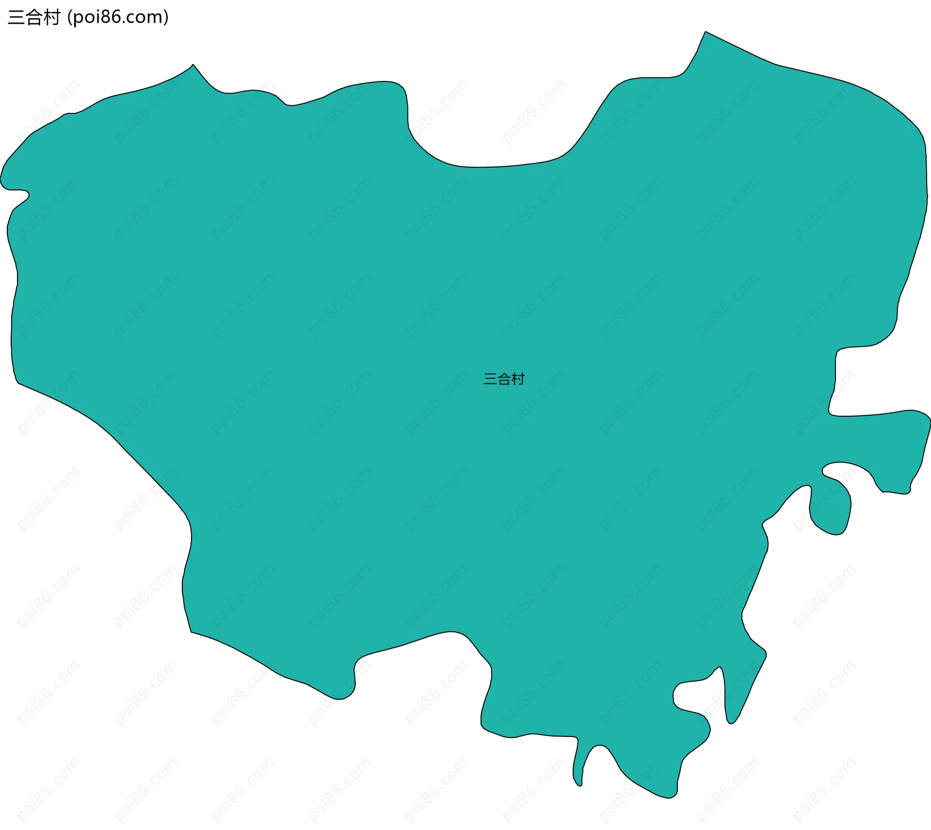 三合村边界地图