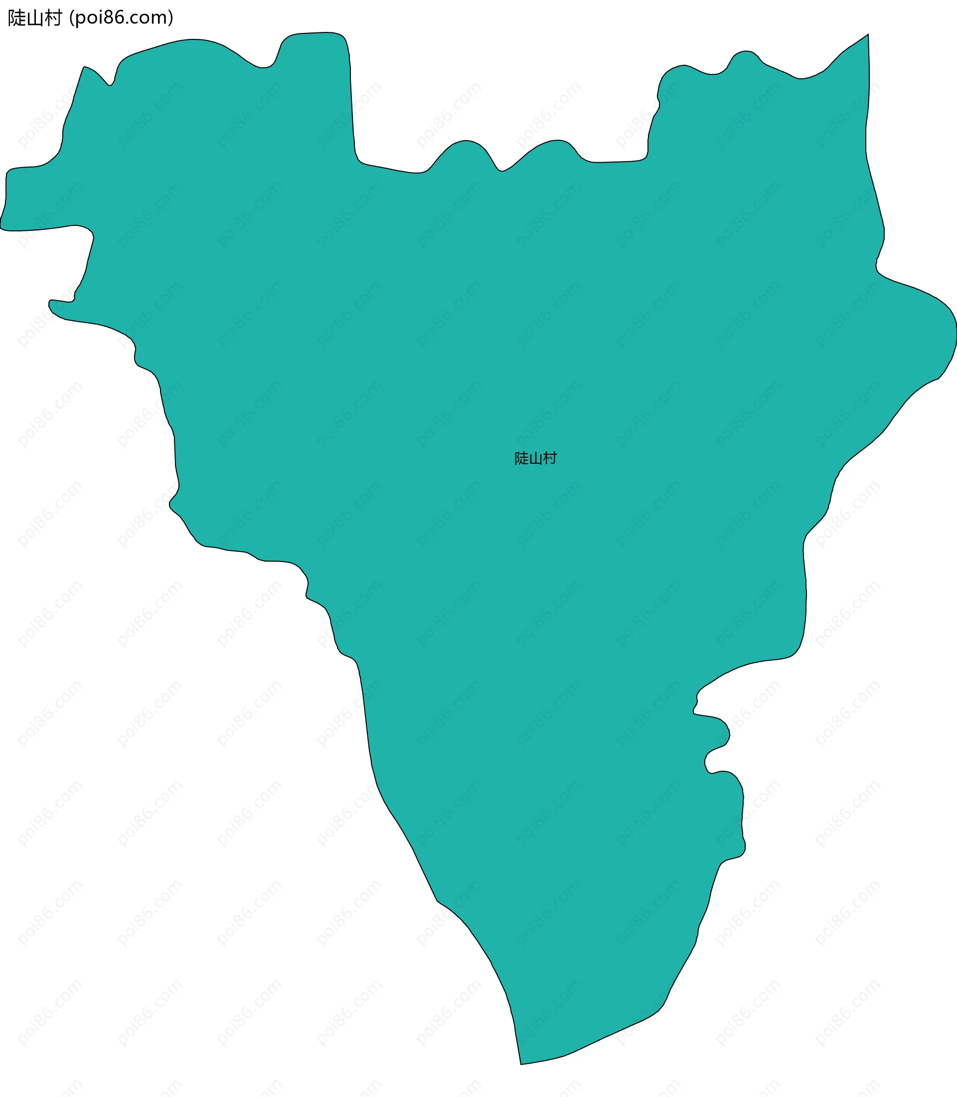 陡山村边界地图
