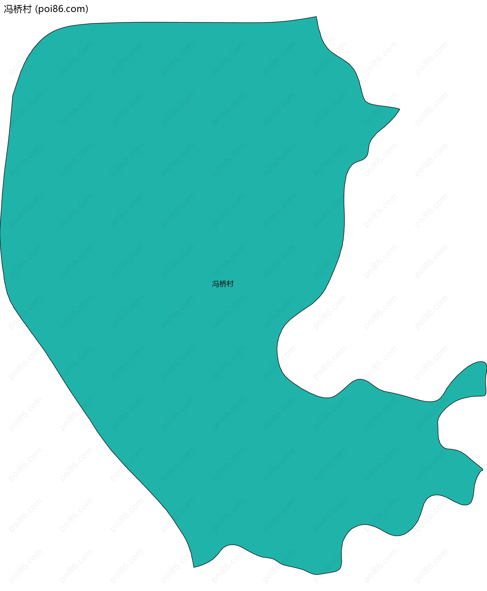 冯桥村边界地图