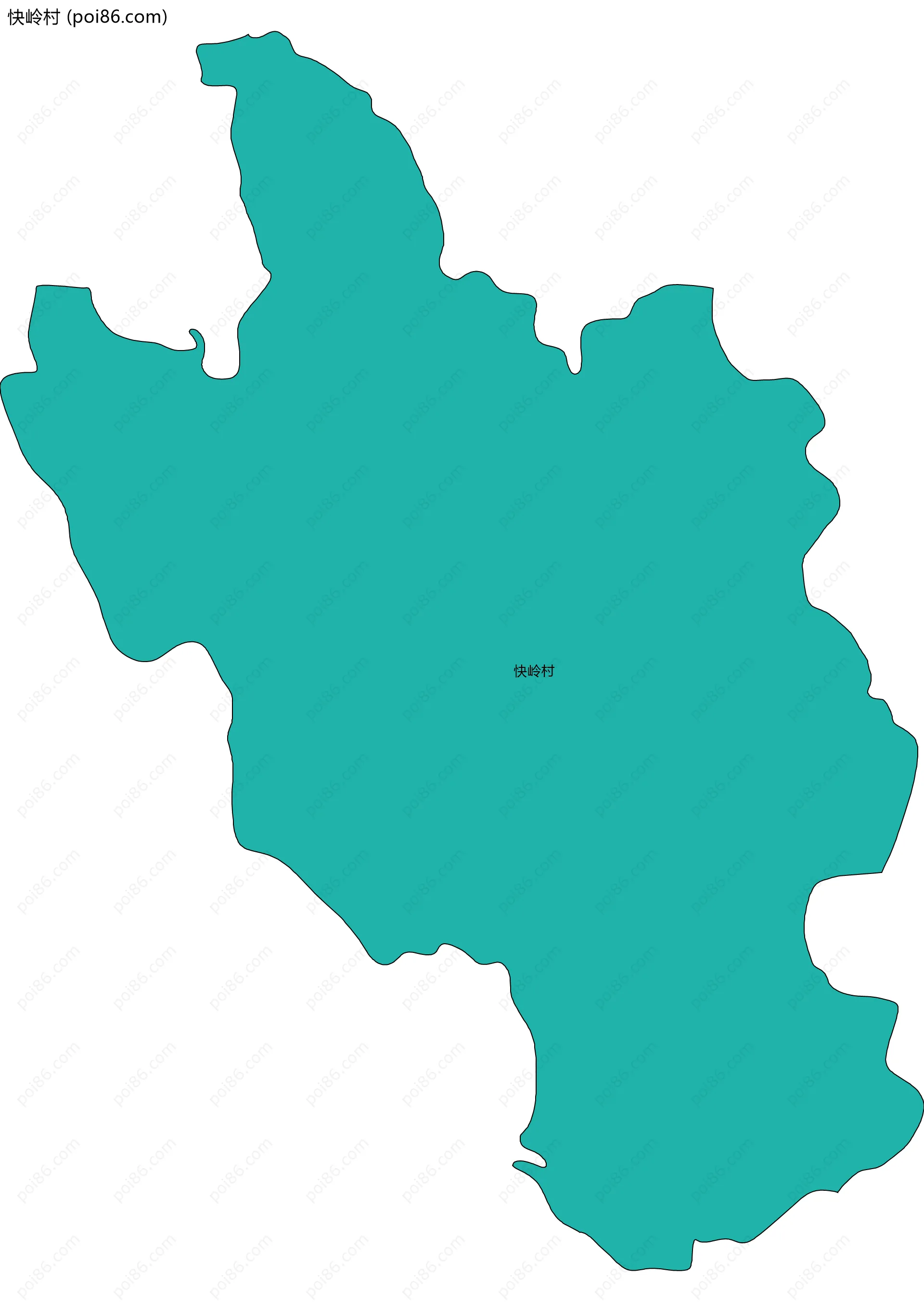 快岭村边界地图