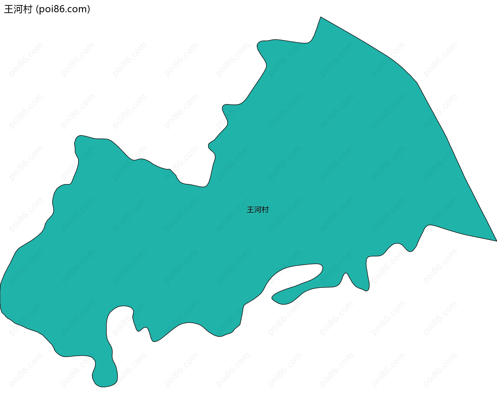 王河村边界地图