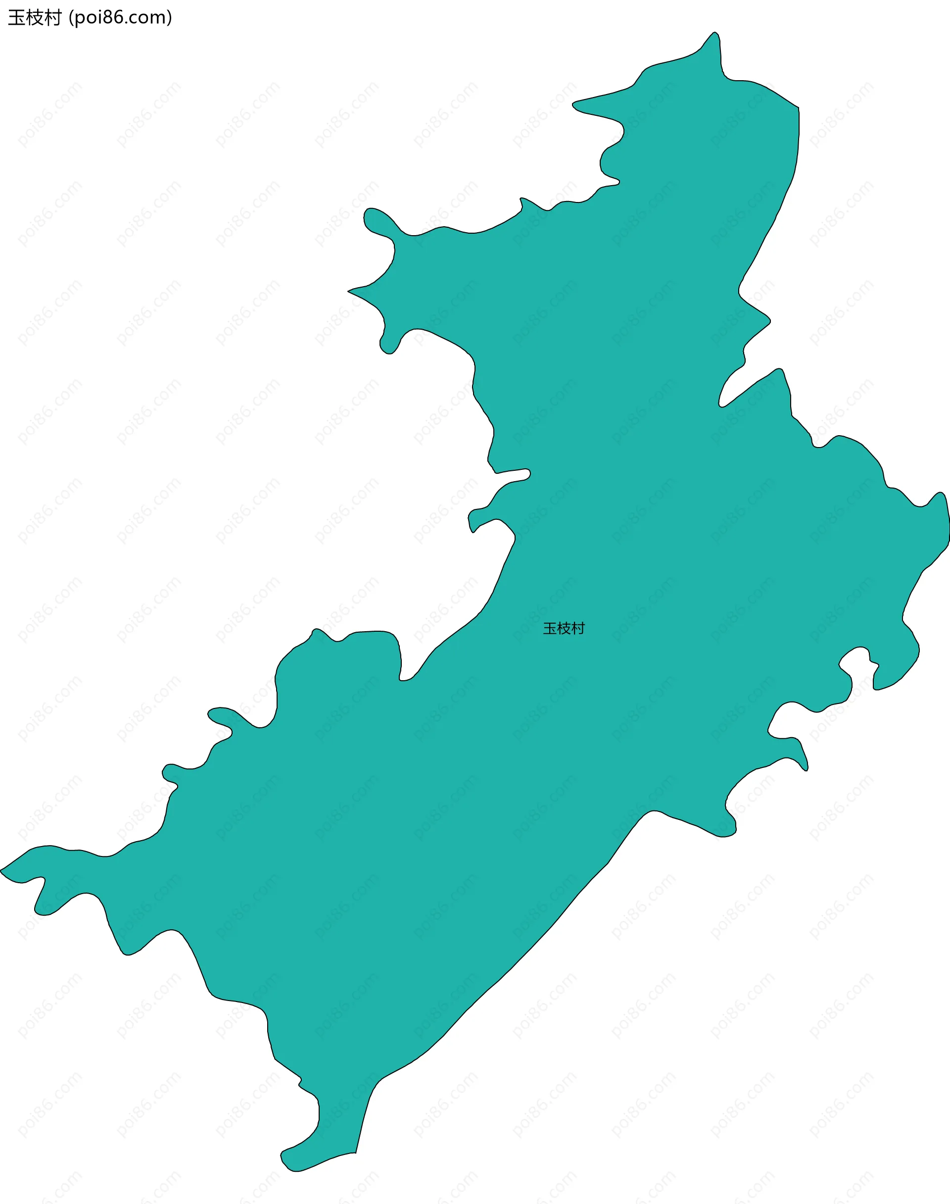 玉枝村边界地图