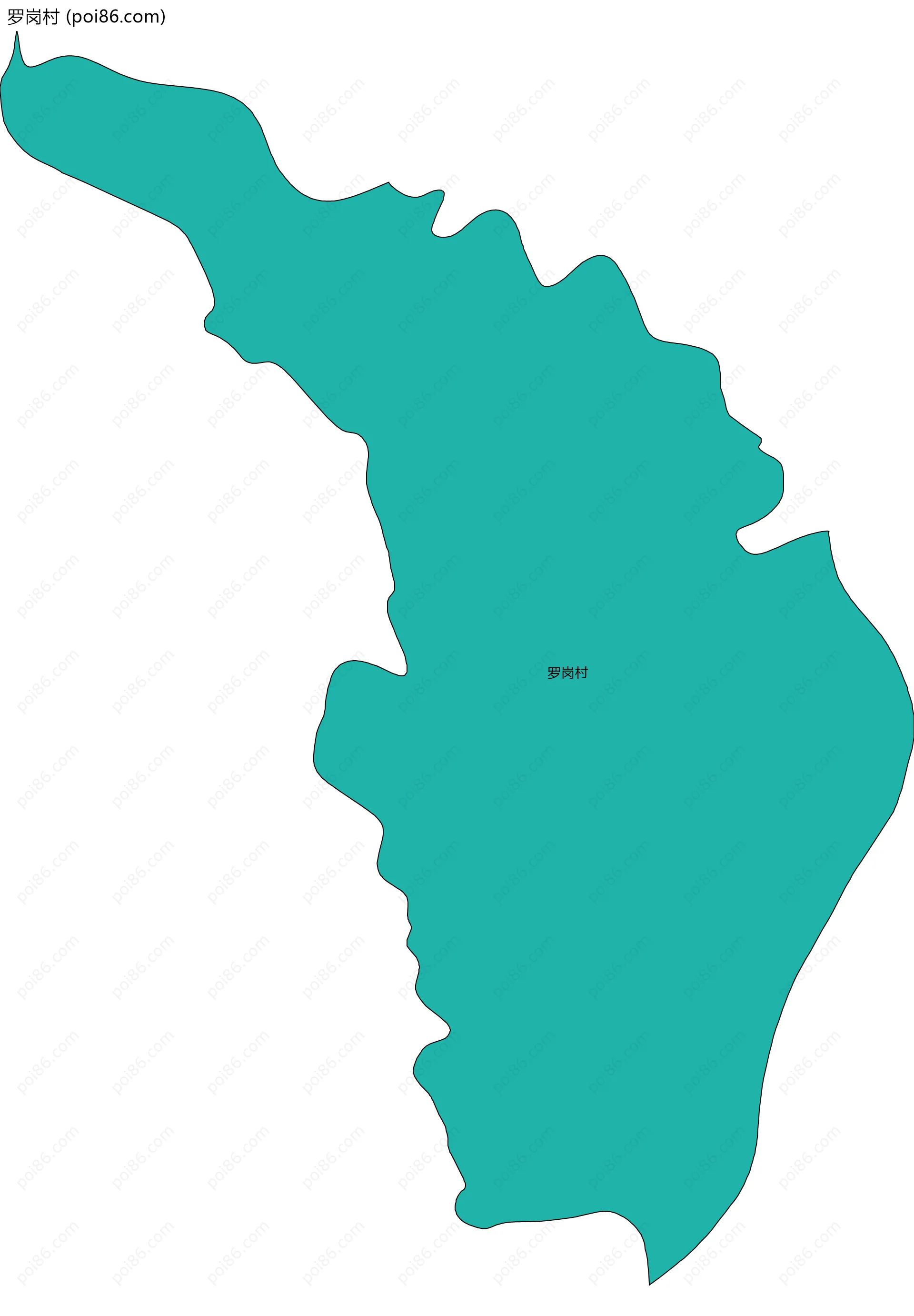 罗岗村边界地图
