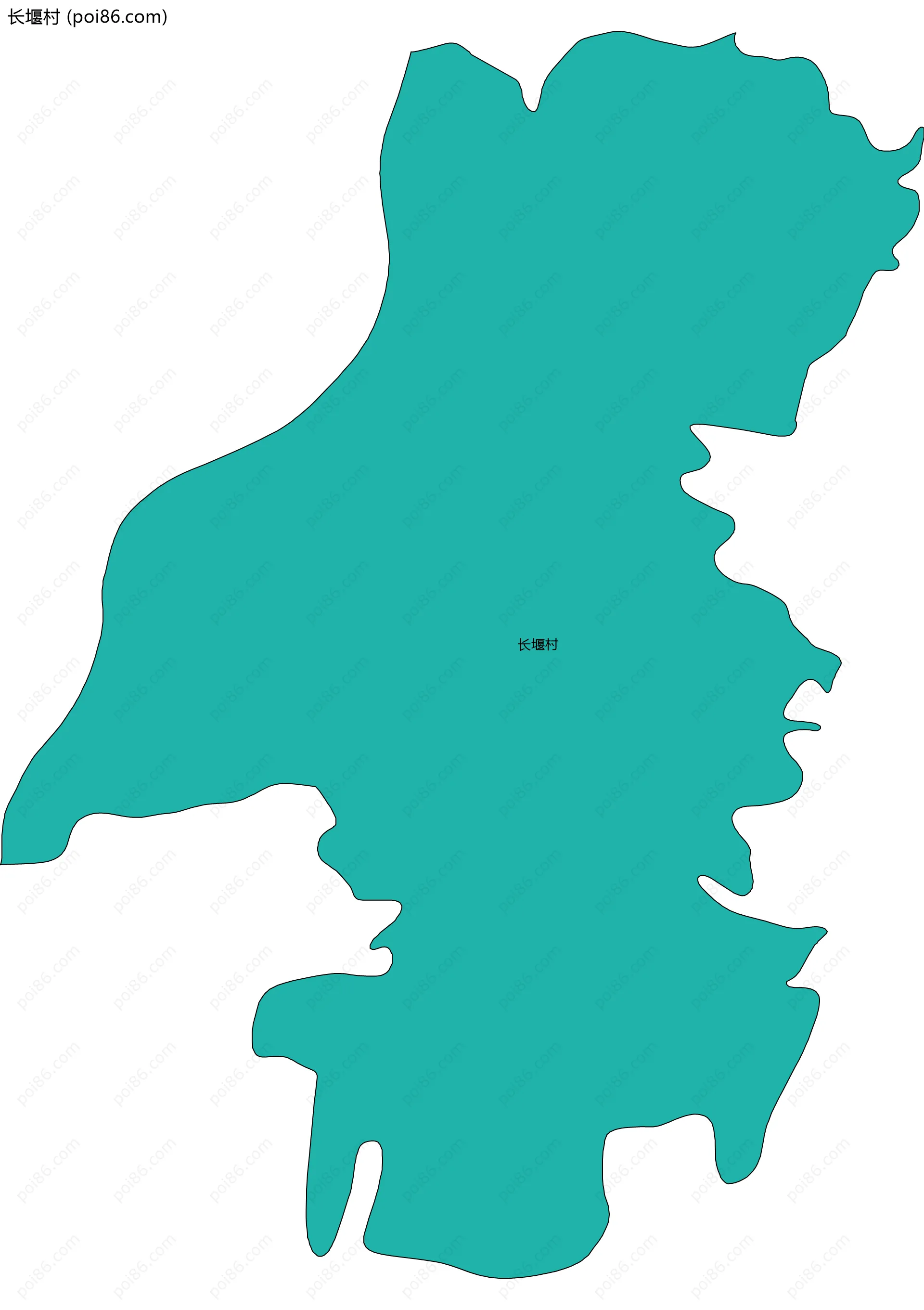 长堰村边界地图