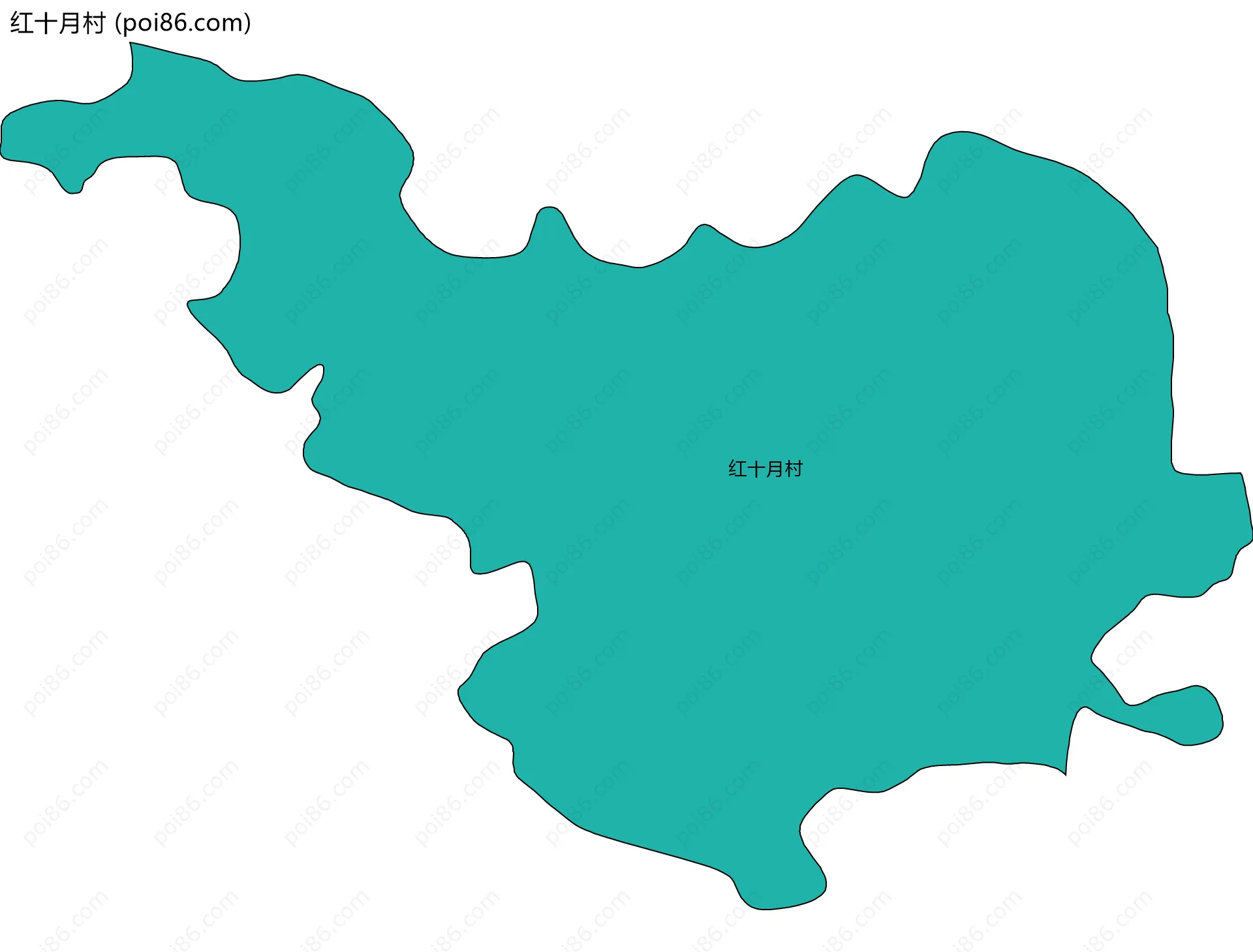 红十月村边界地图