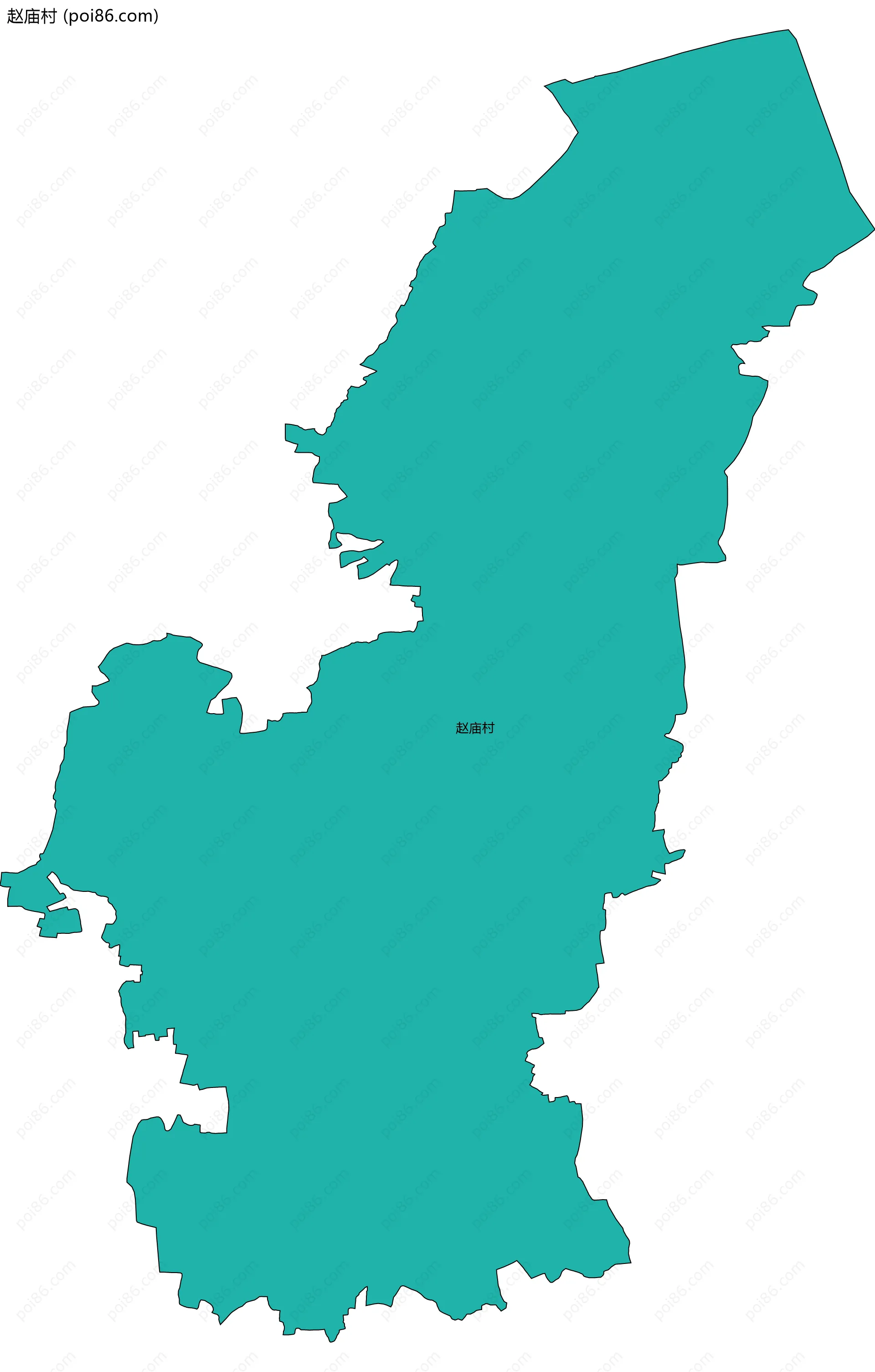 赵庙村边界地图