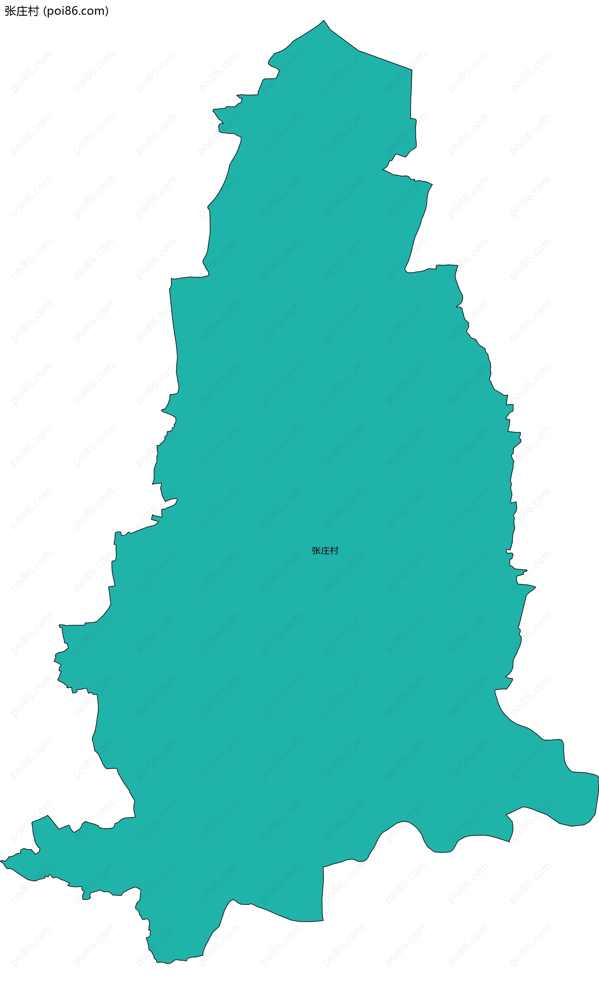 张庄村边界地图