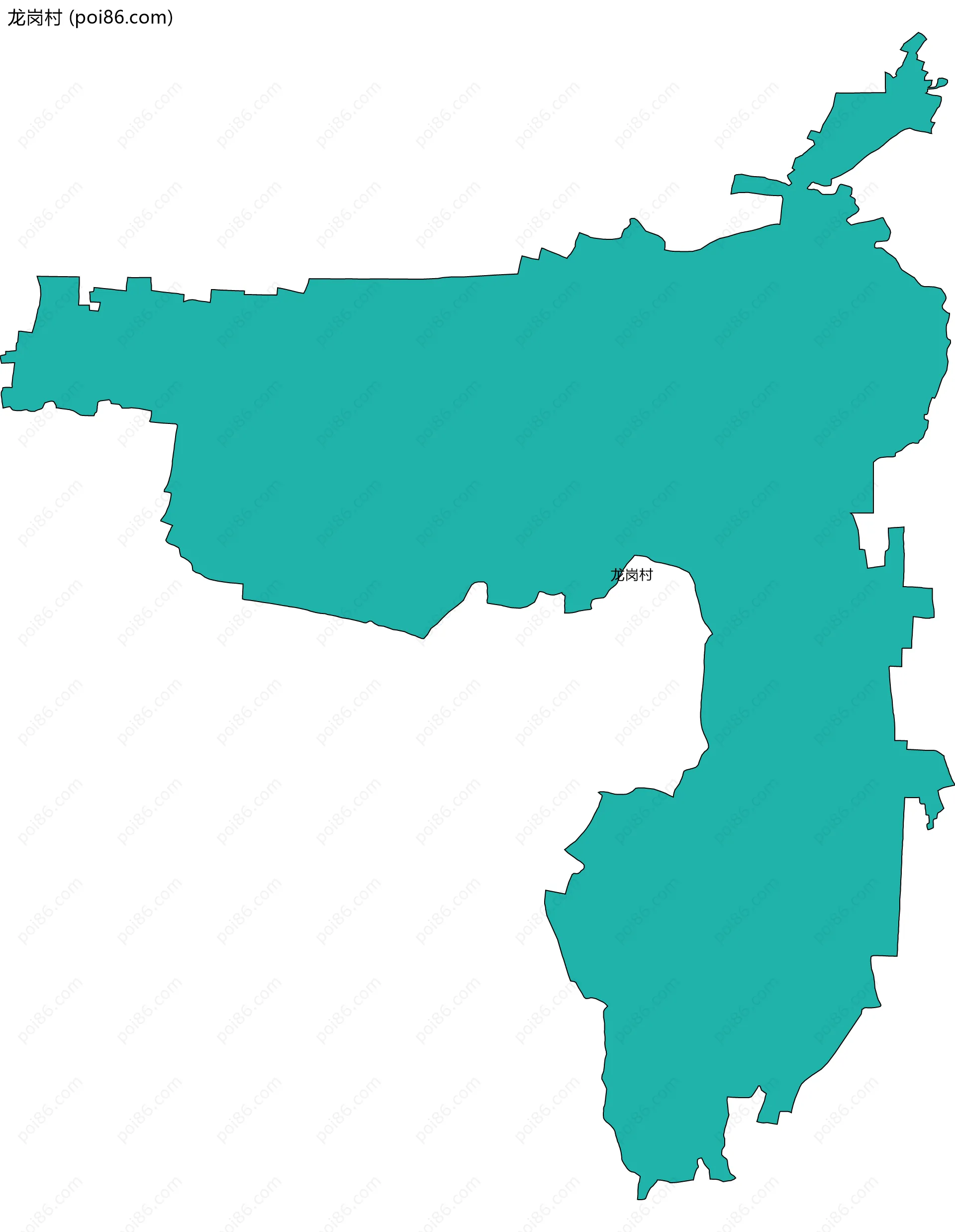 龙岗村边界地图