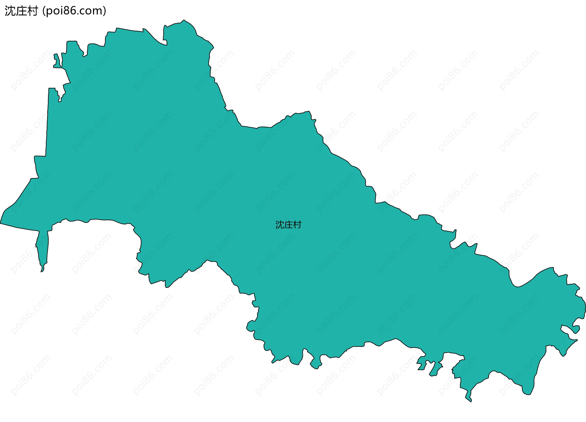沈庄村边界地图