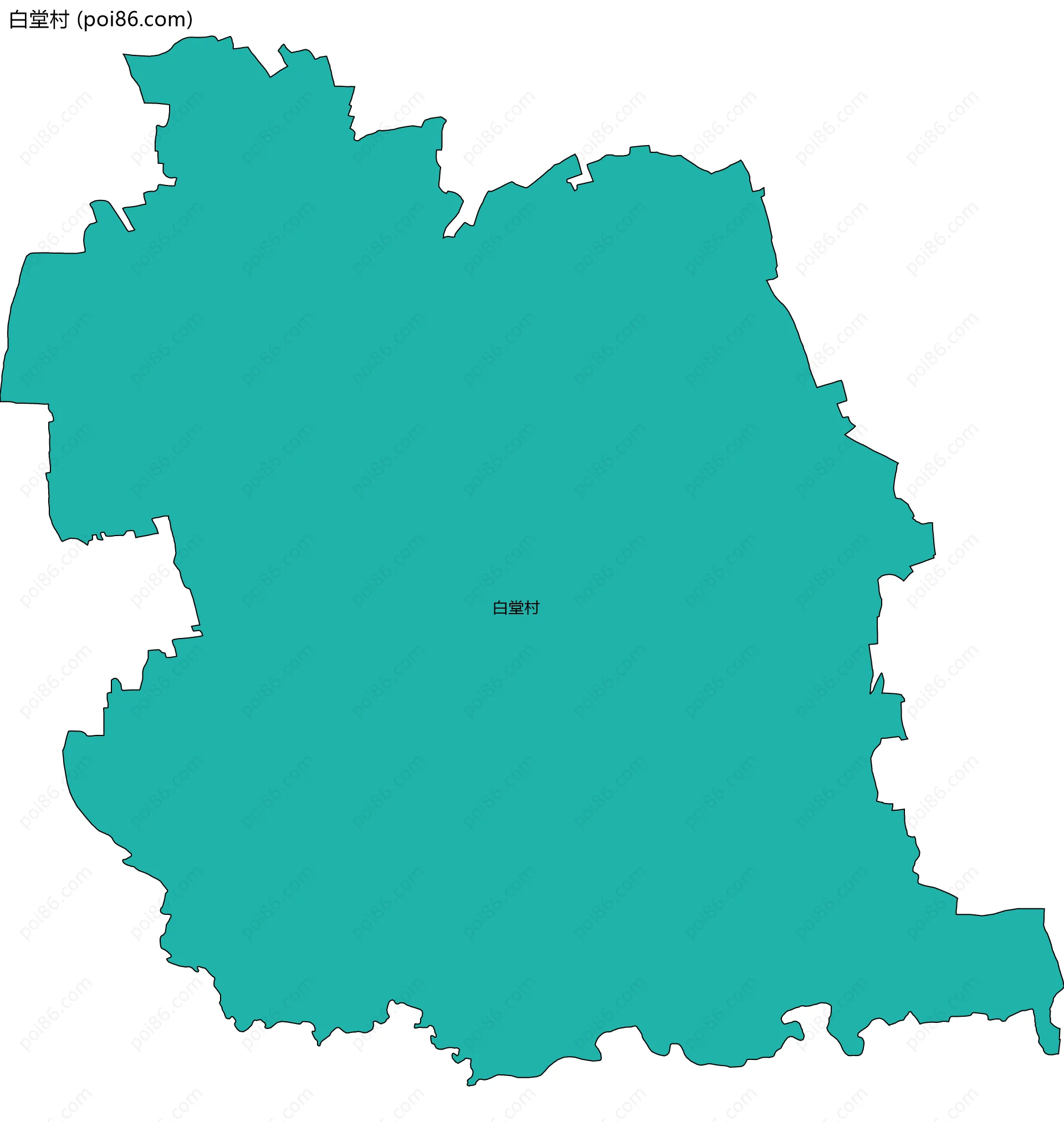 白堂村边界地图