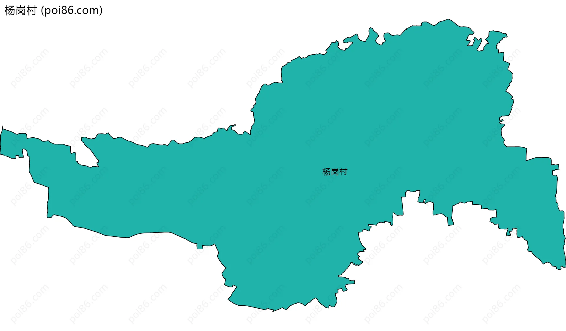 杨岗村边界地图