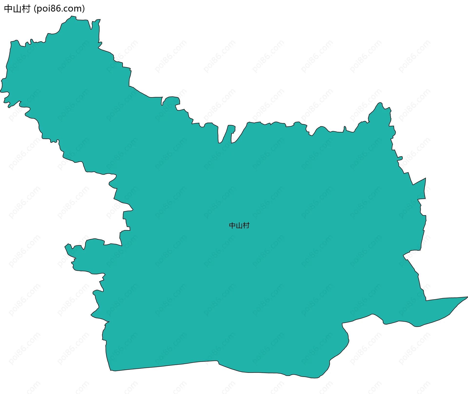 中山村边界地图
