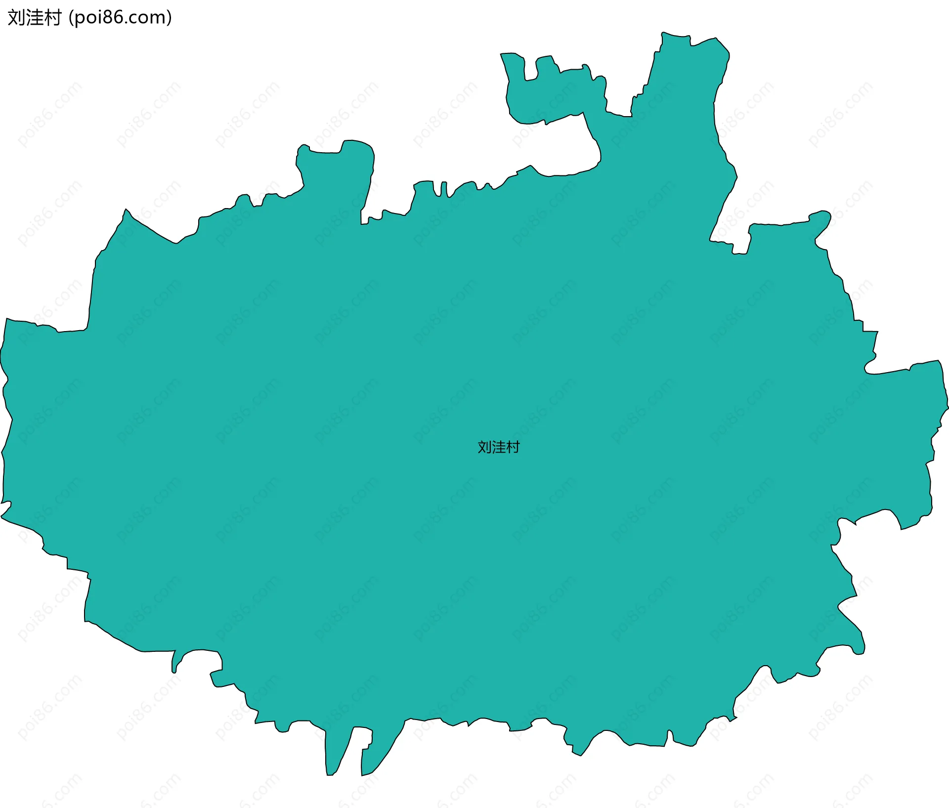 刘洼村边界地图