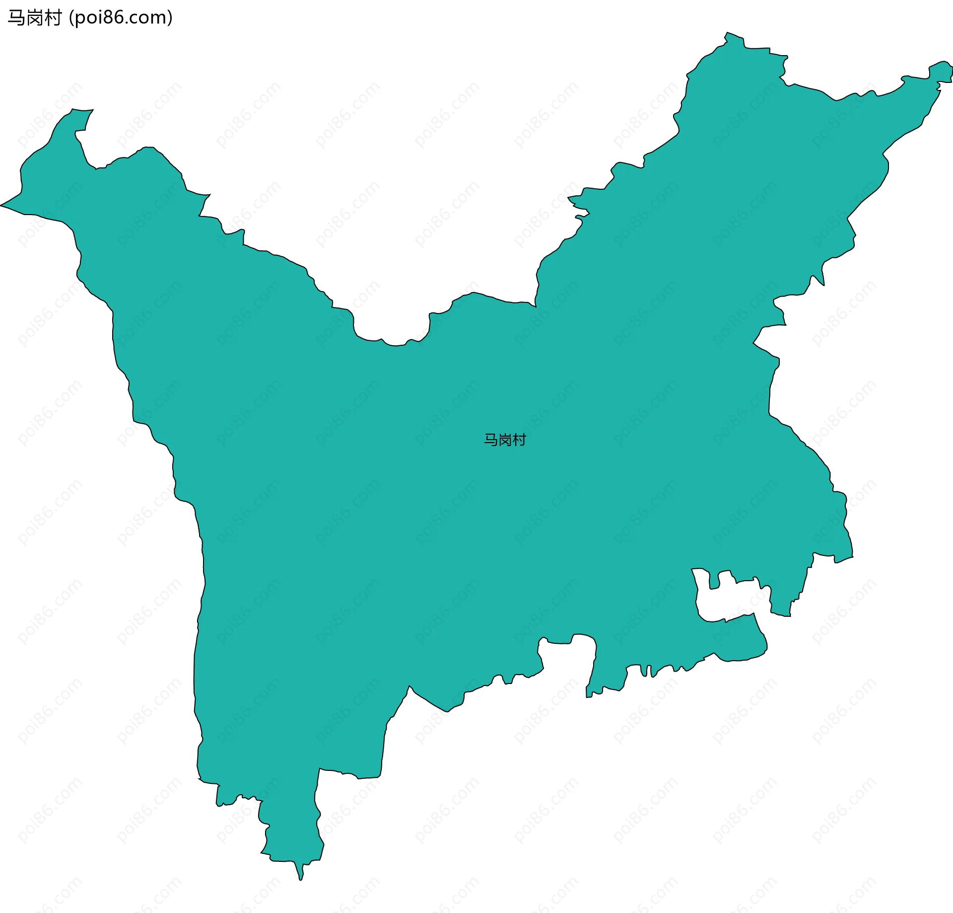 马岗村边界地图