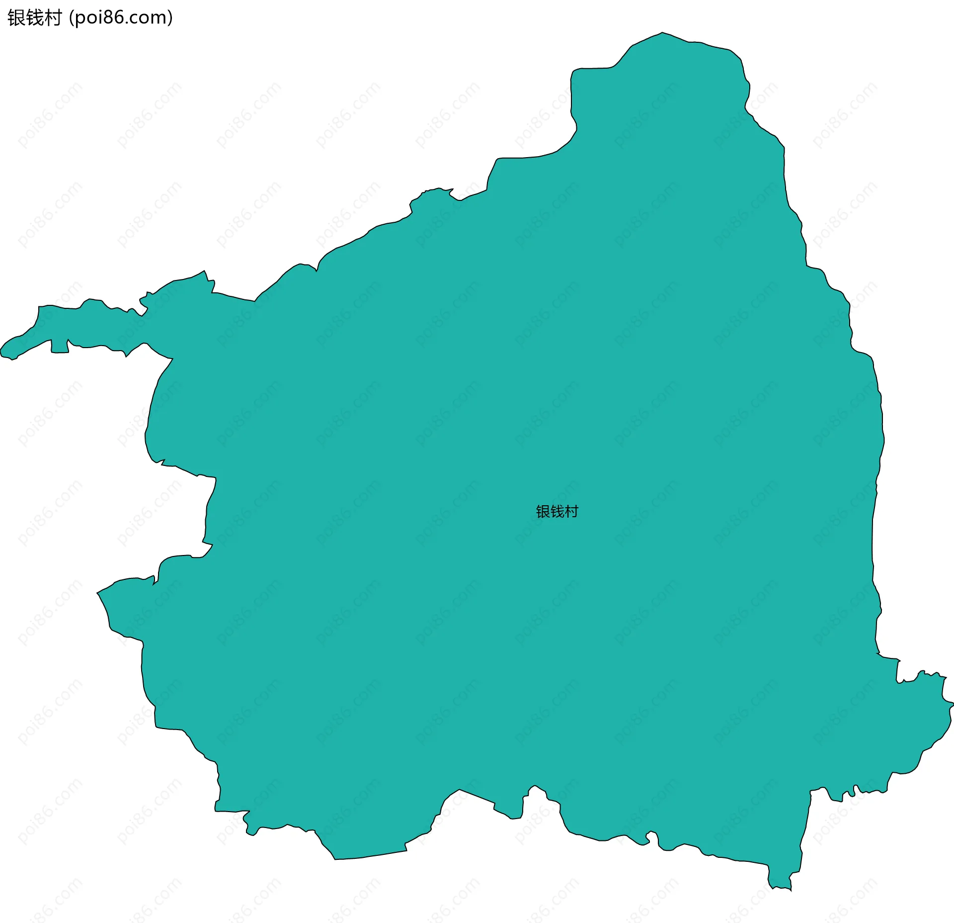 银钱村边界地图