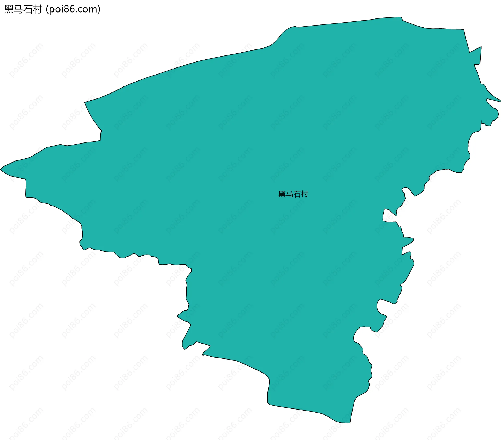 黑马石村边界地图