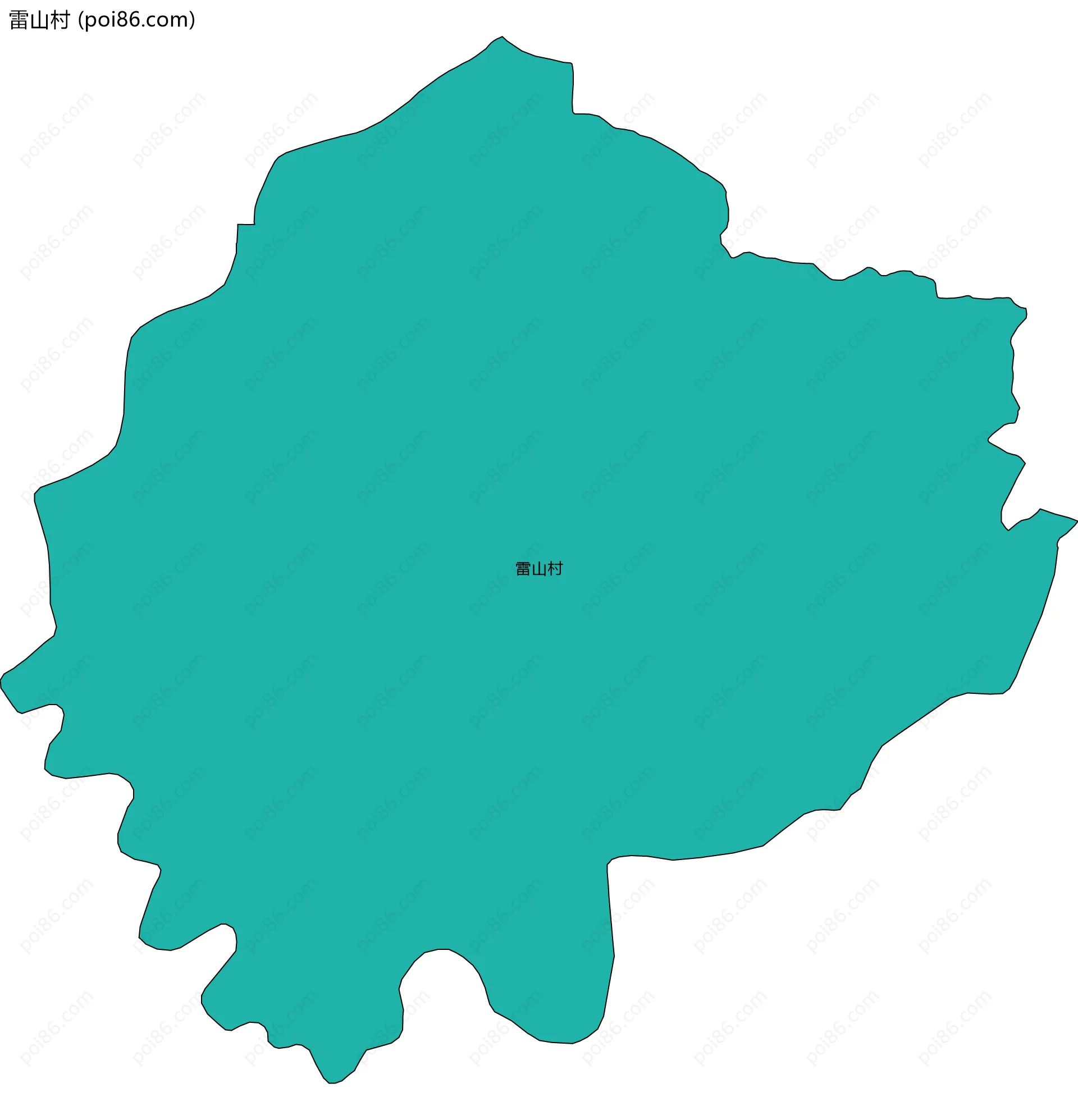 雷山村边界地图