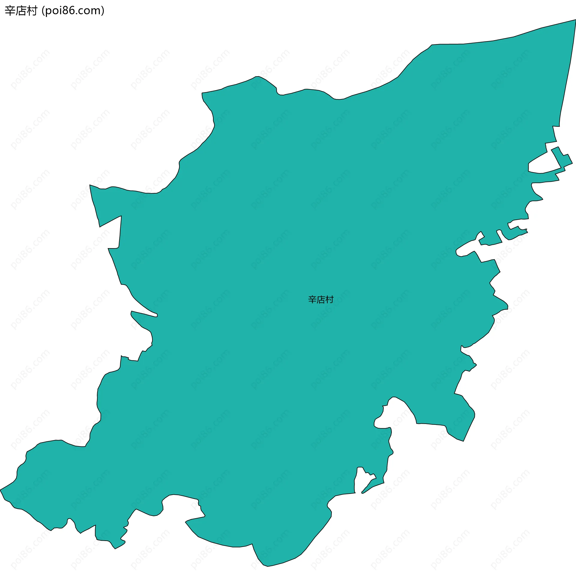 辛店村边界地图