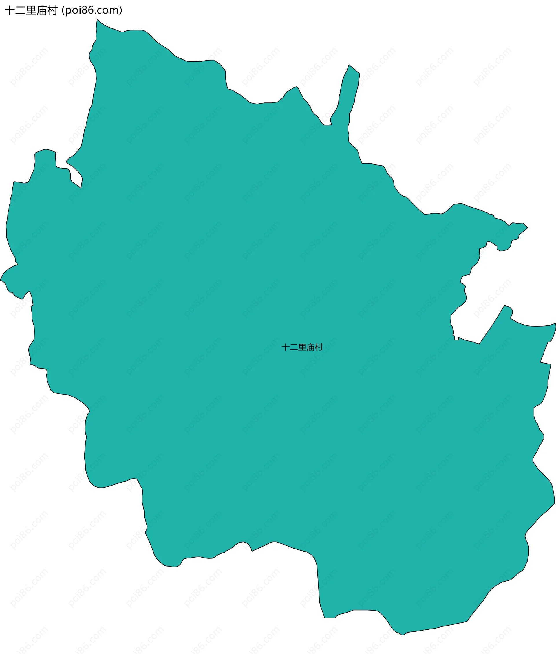十二里庙村边界地图