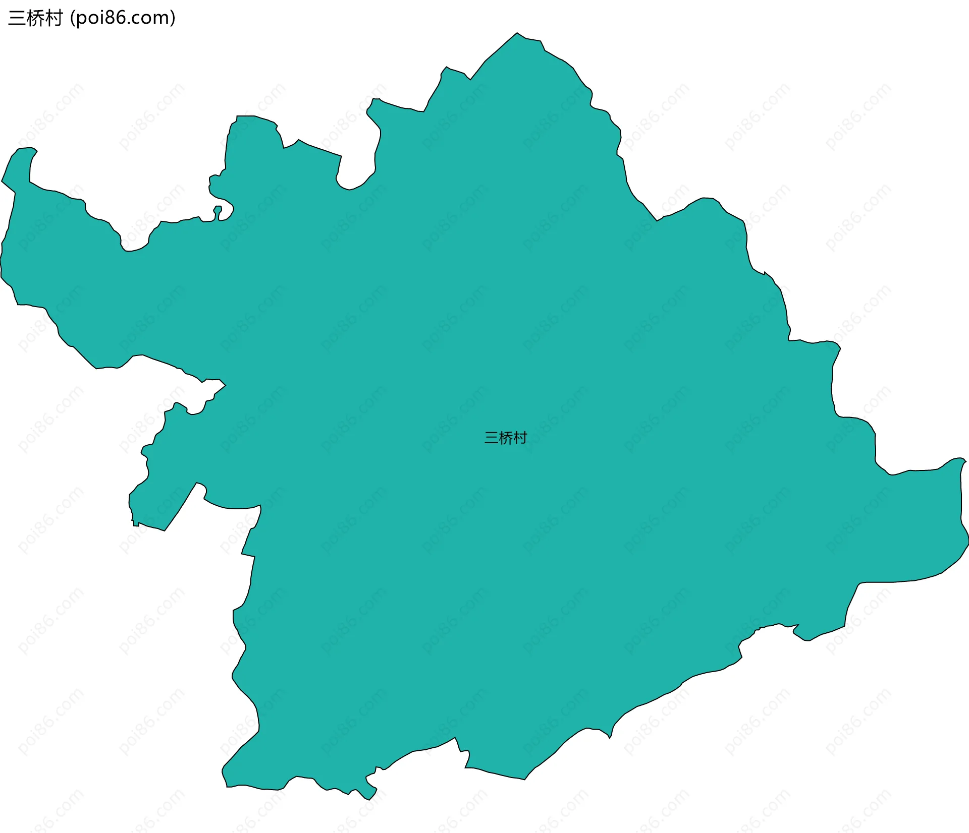 三桥村边界地图