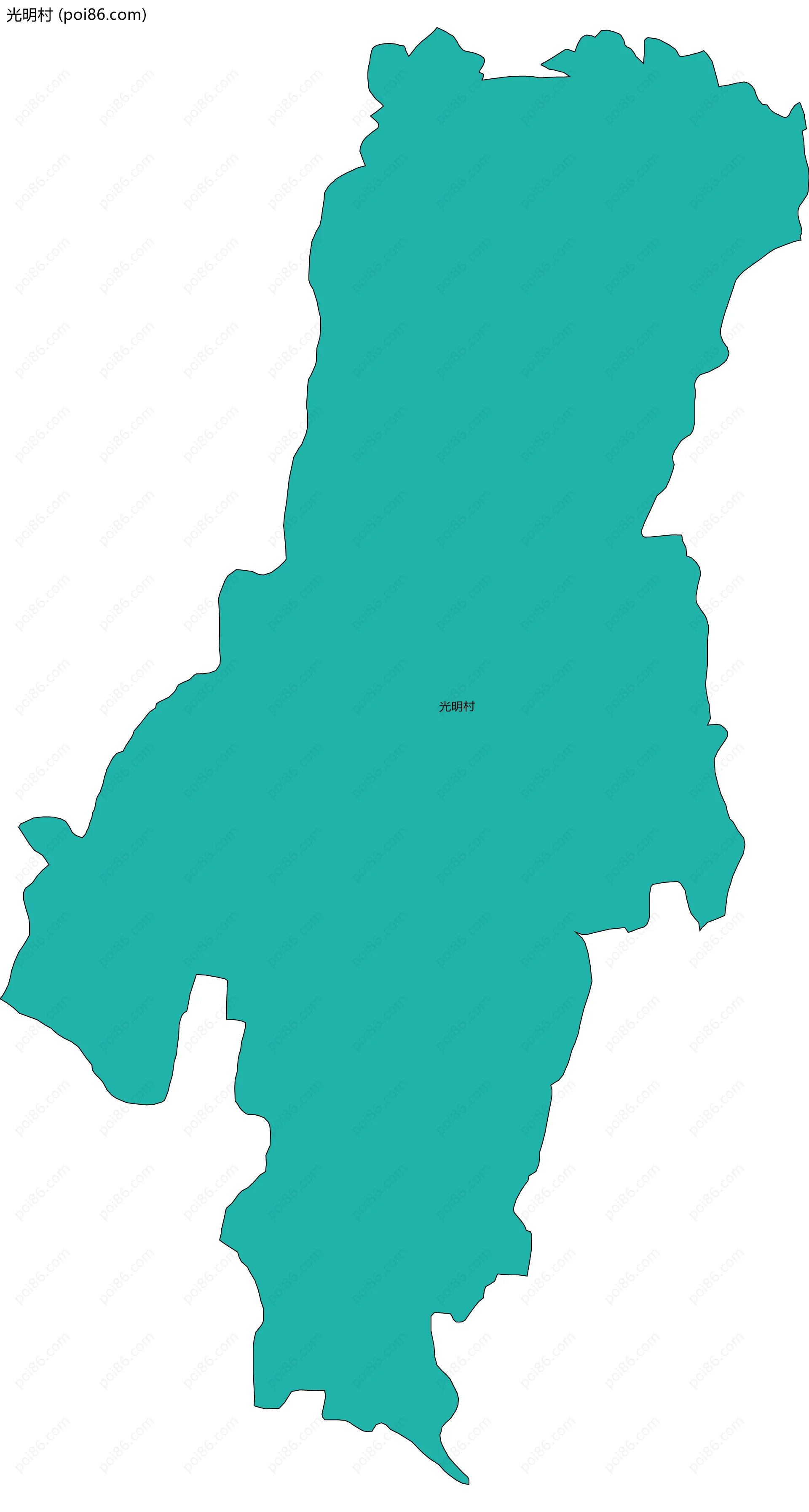 光明村边界地图