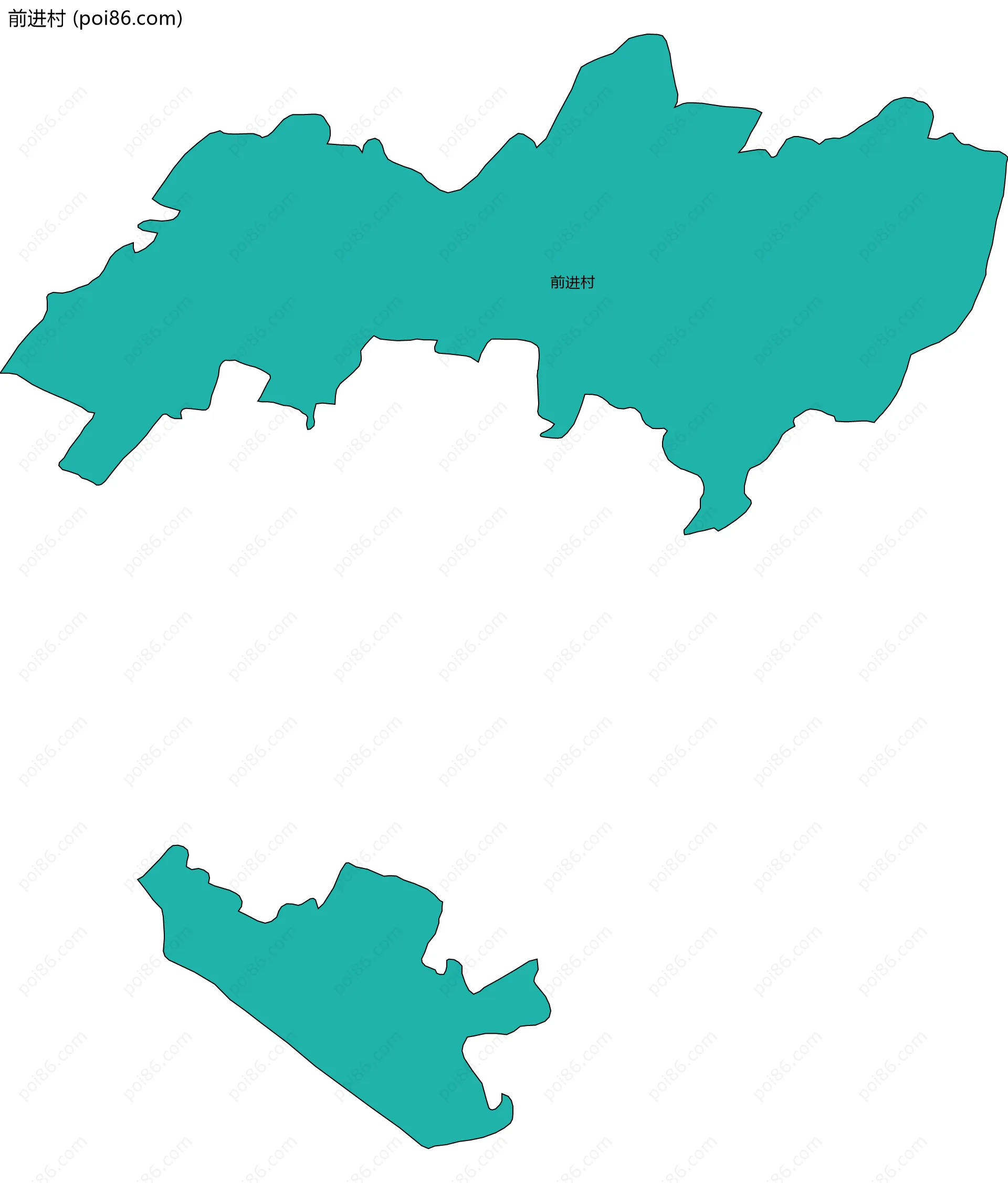 前进村边界地图