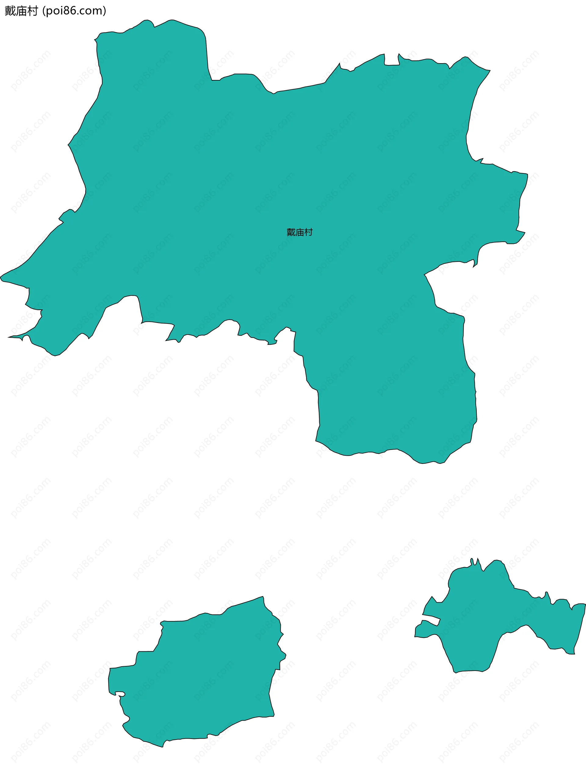 戴庙村边界地图