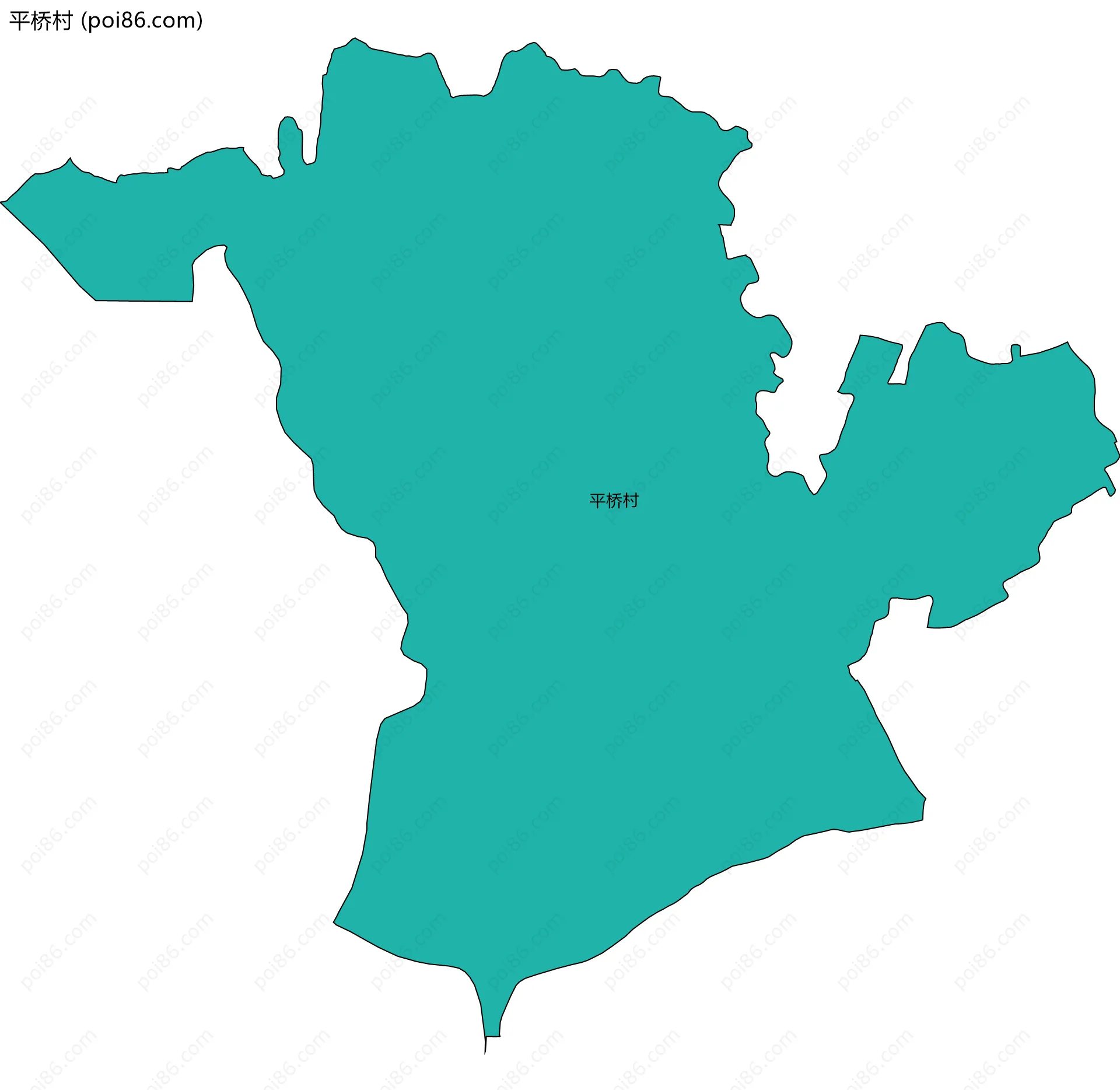 平桥村边界地图