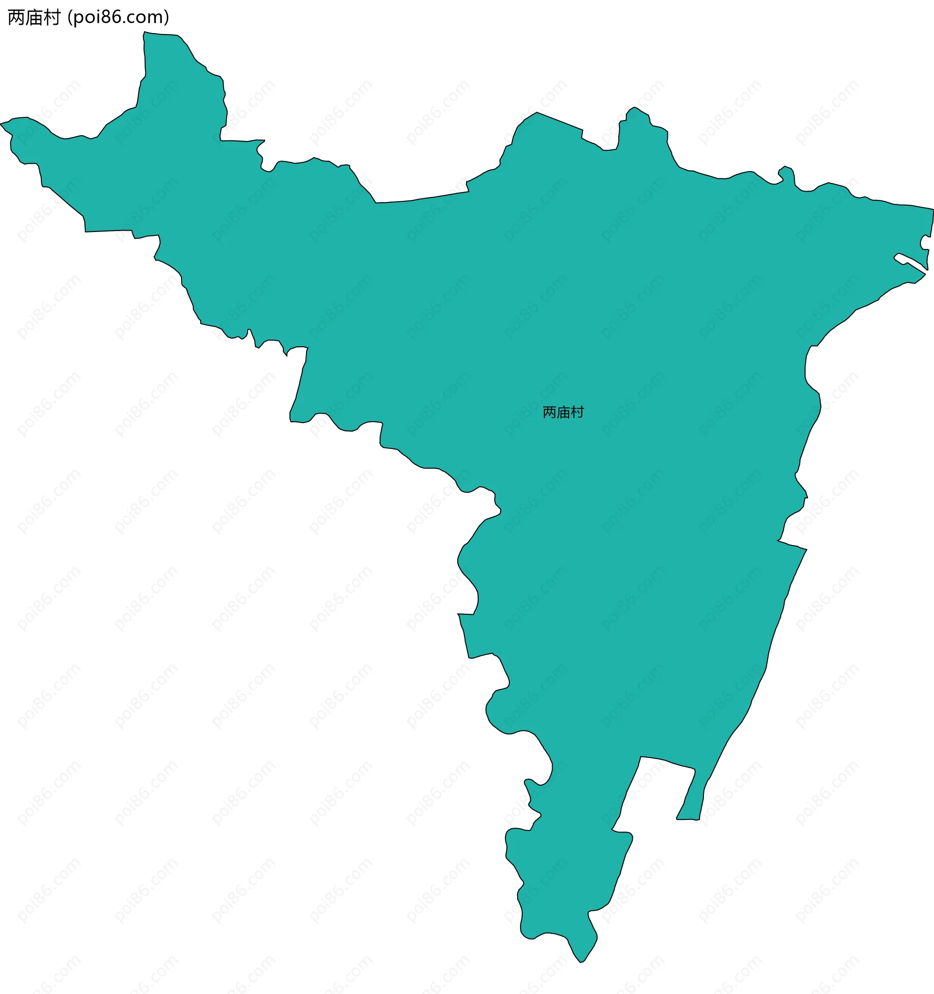 两庙村边界地图