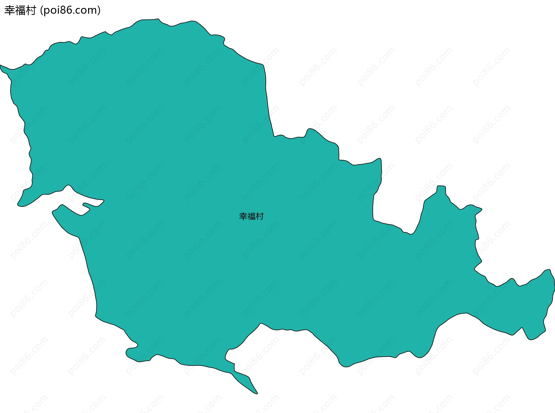 幸福村边界地图