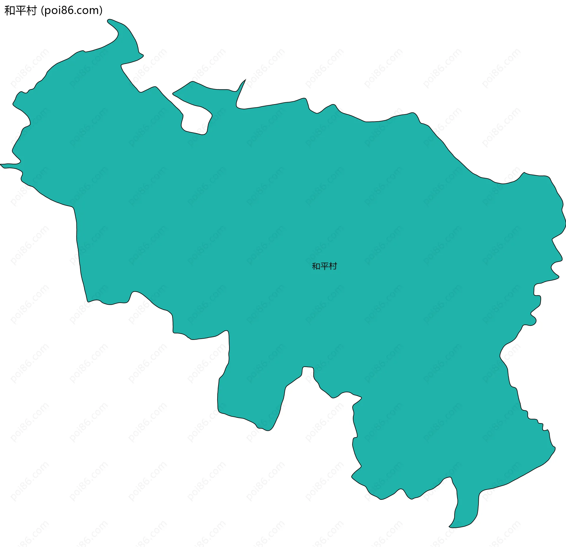 和平村边界地图