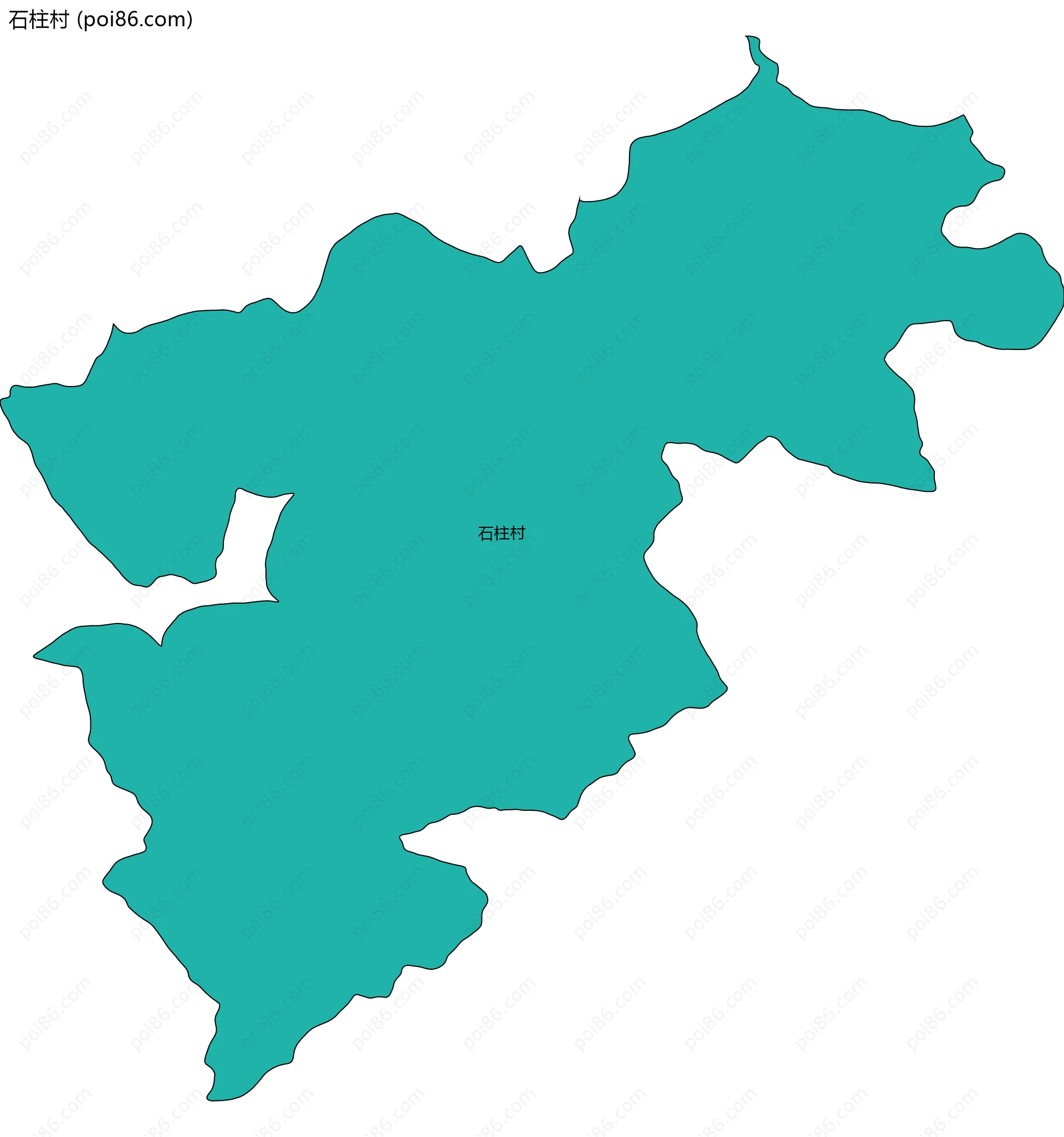 石柱村边界地图