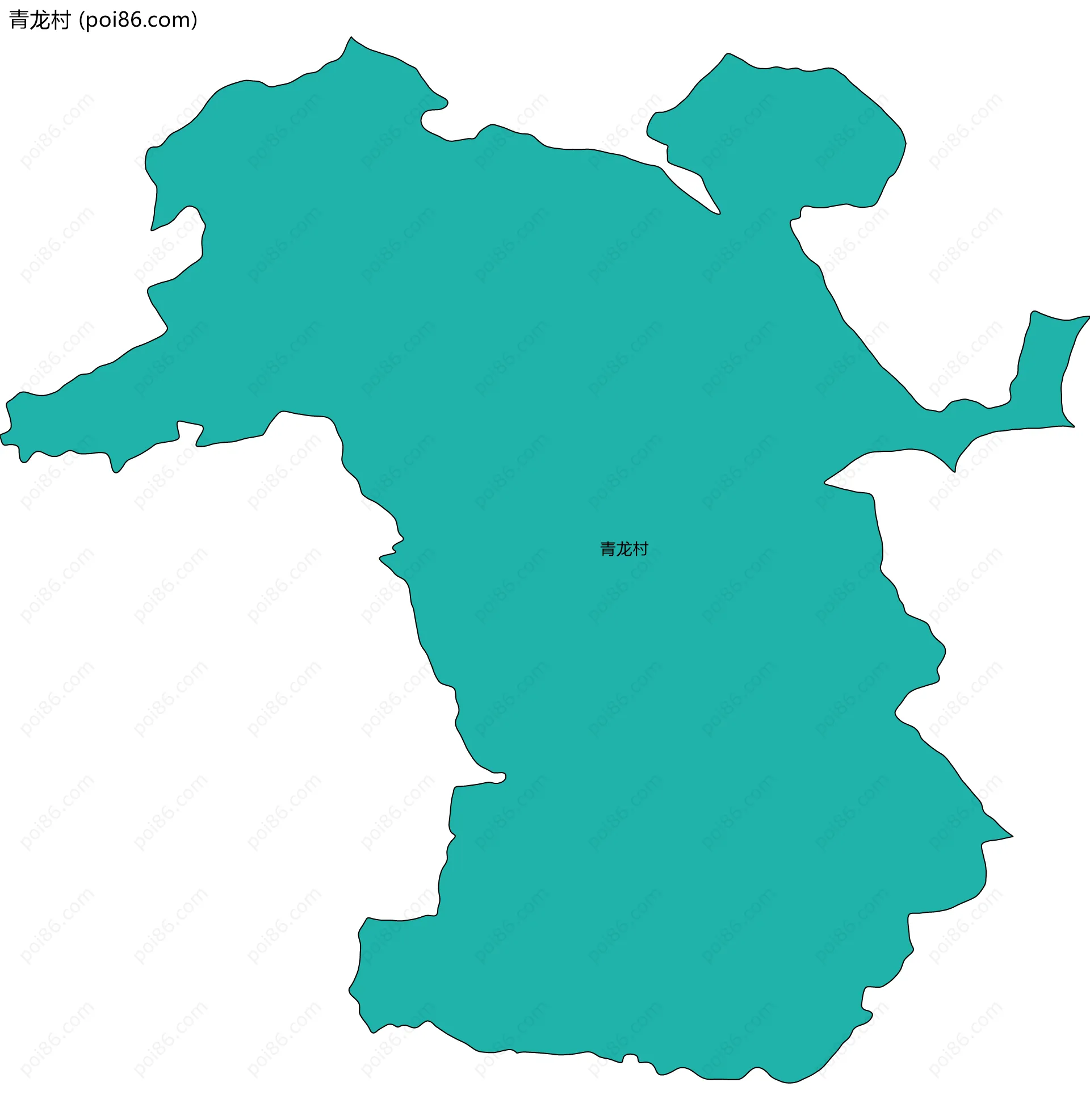 青龙村边界地图